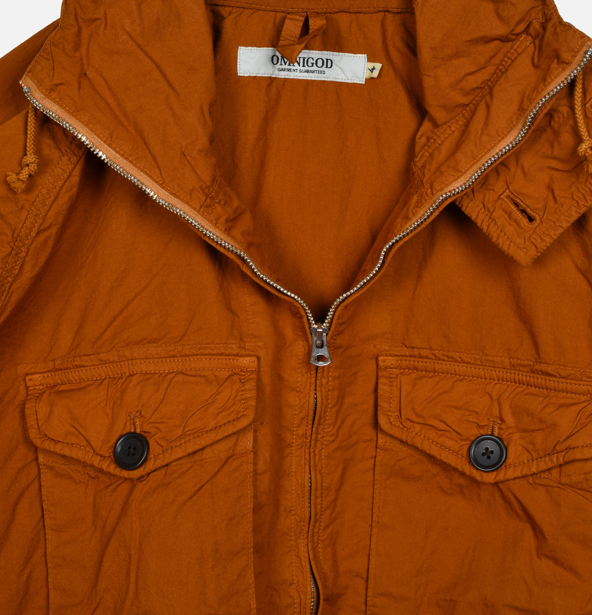 OMNIGOD Parka Military Hoodie Orange