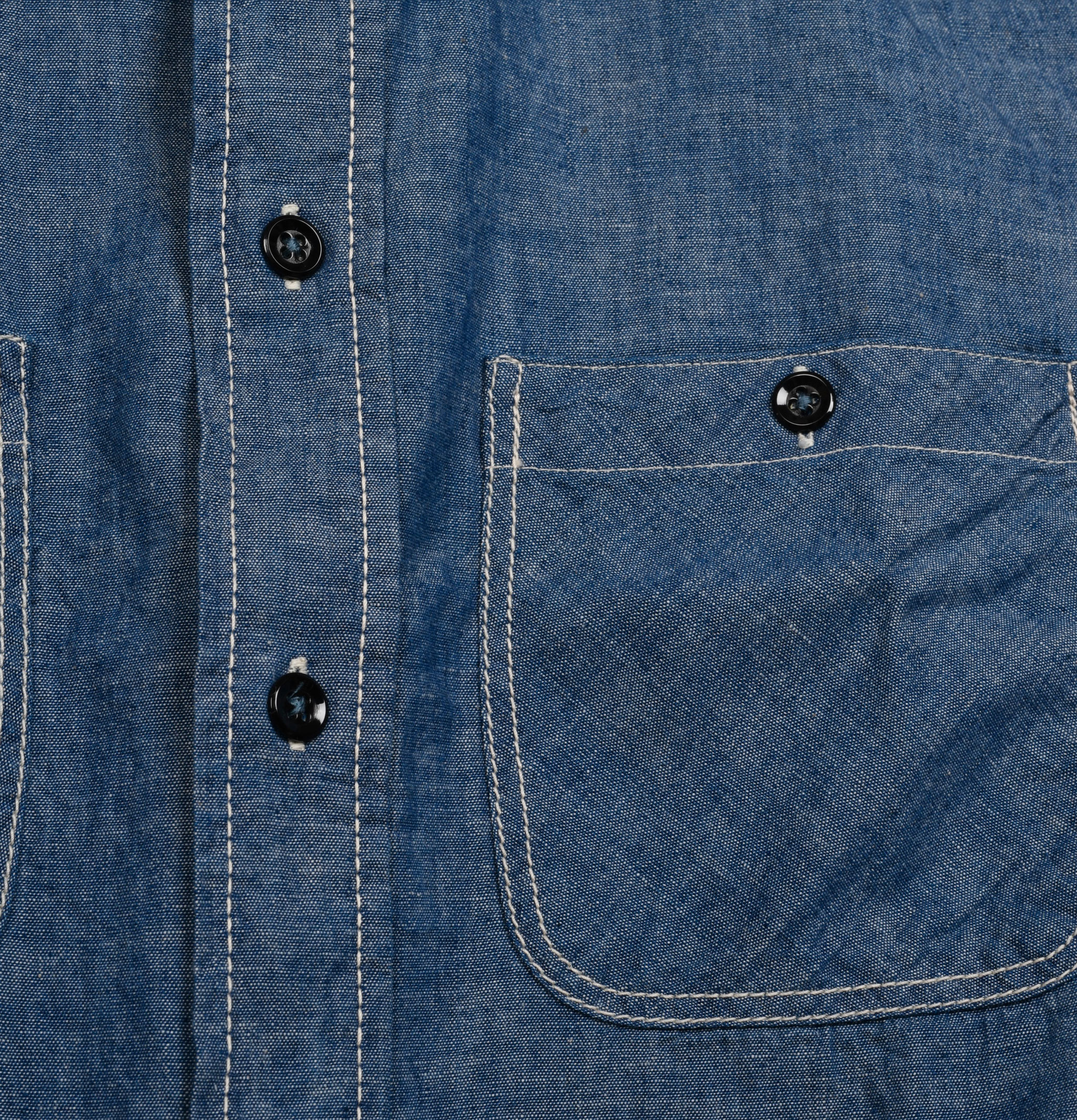 OMNIGOD Chambray Work Shirt Iii Indigo Blue