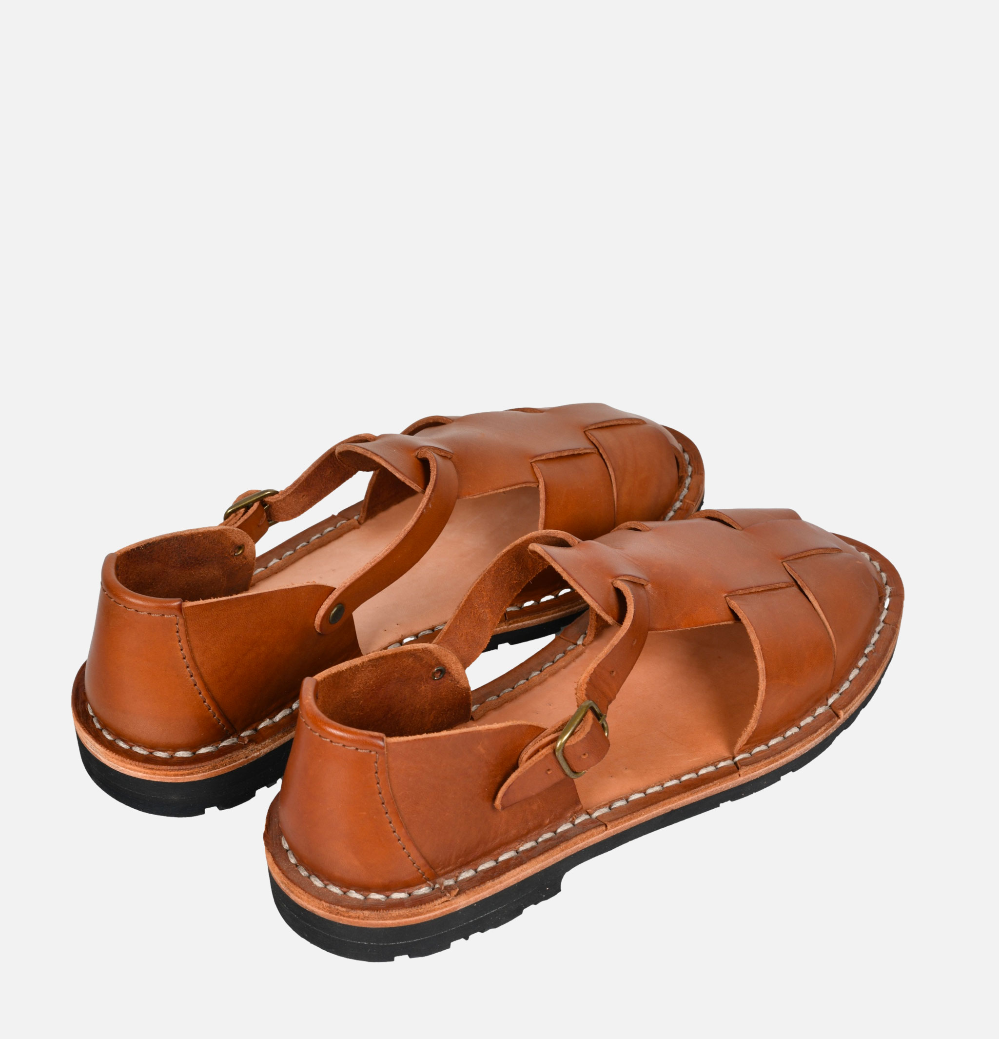 Chaussures Steve Mono Artisanal Sandal Shoe 11  Chocolate.