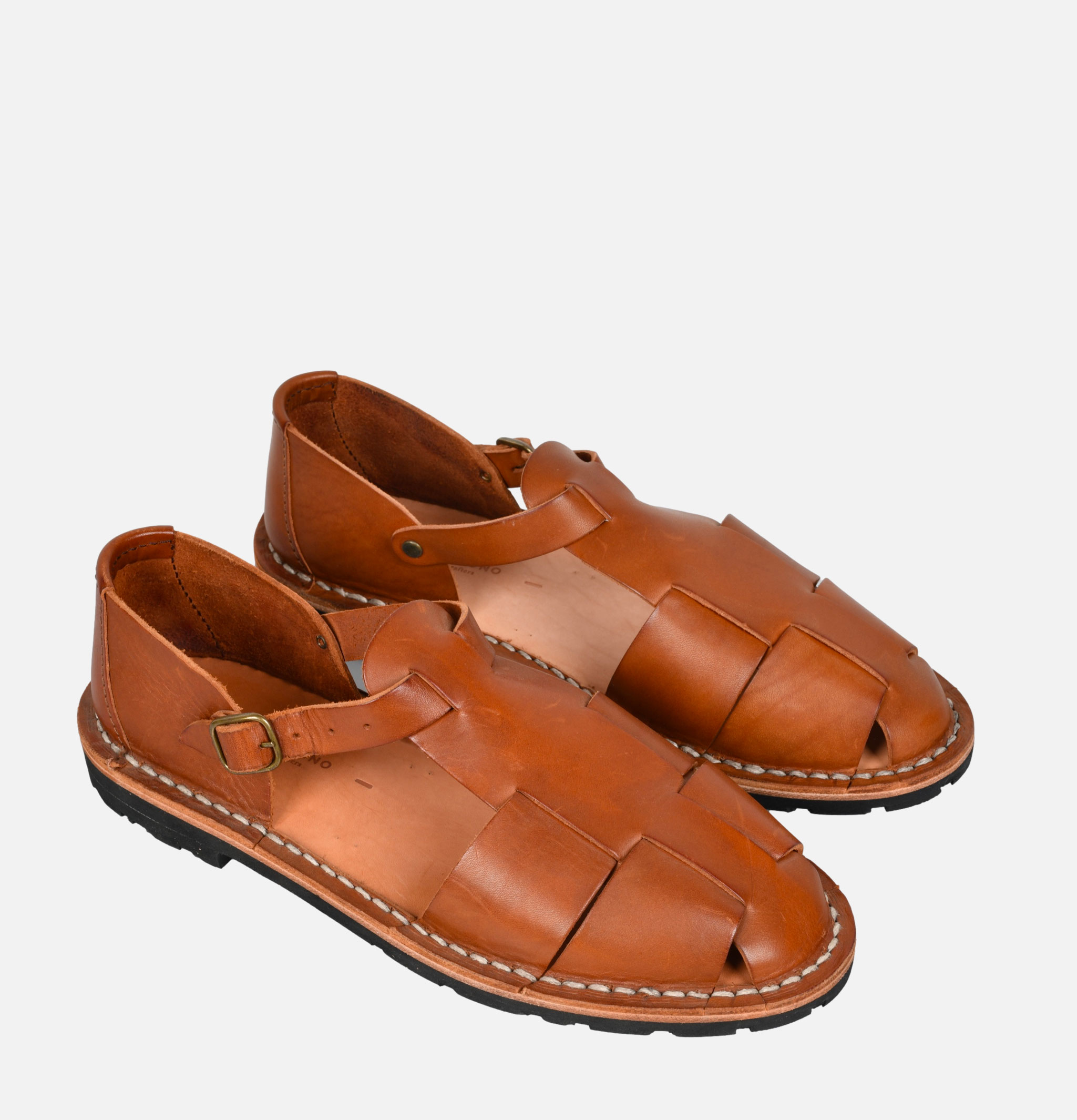 Chaussures Steve Mono Artisanal Sandal Shoe 11  Chocolate.