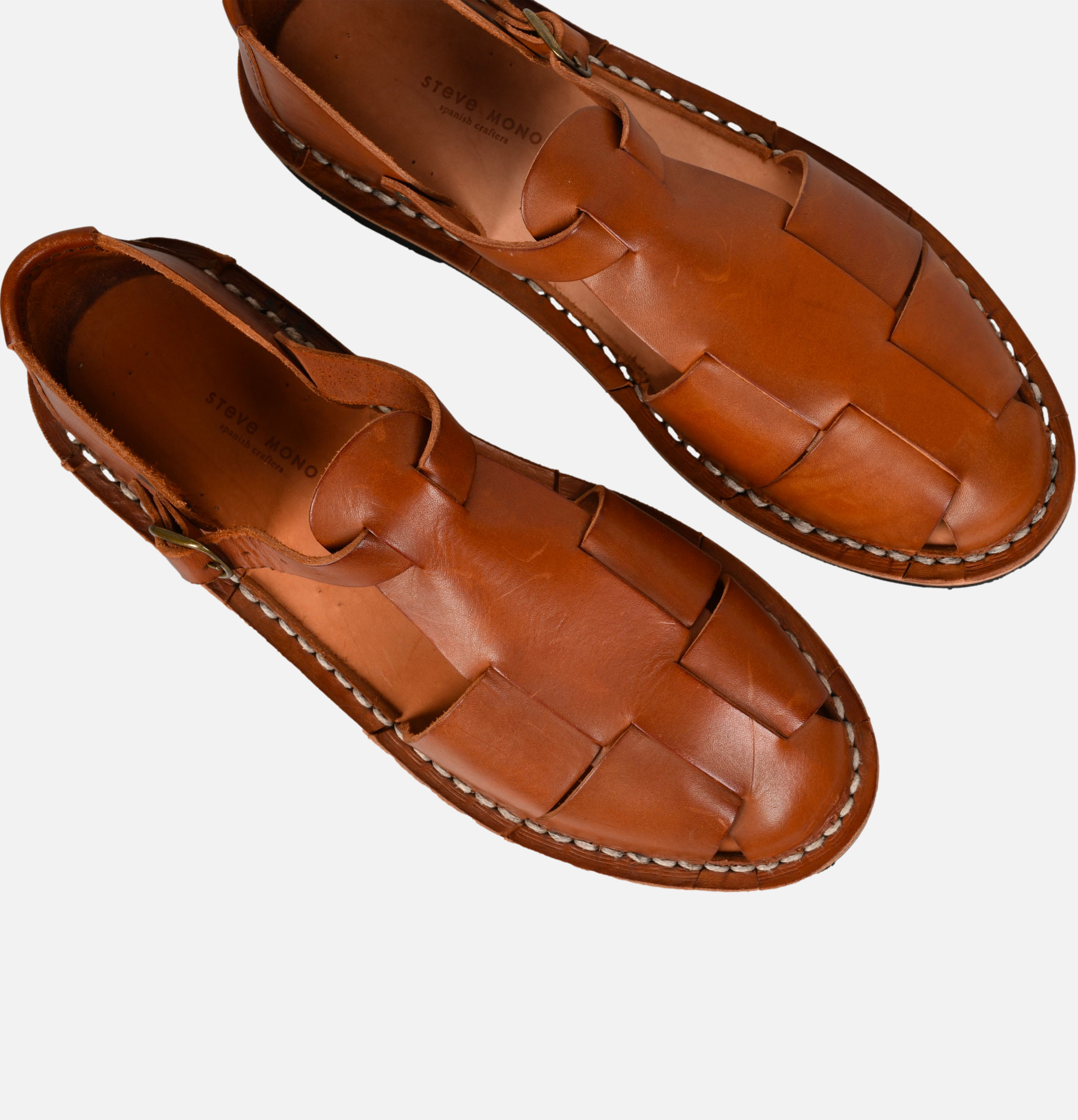 Chaussures Steve Mono Artisanal Sandal Shoe 11  Chocolate.