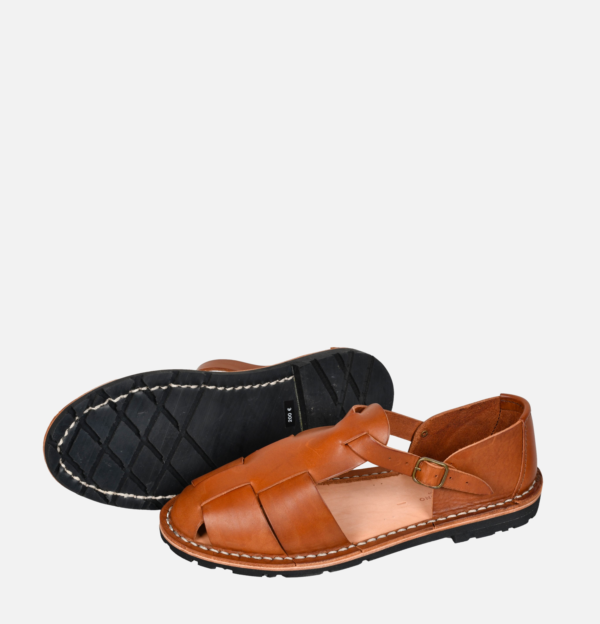 Chaussures Steve Mono Artisanal Sandal Shoe 11  Chocolate.