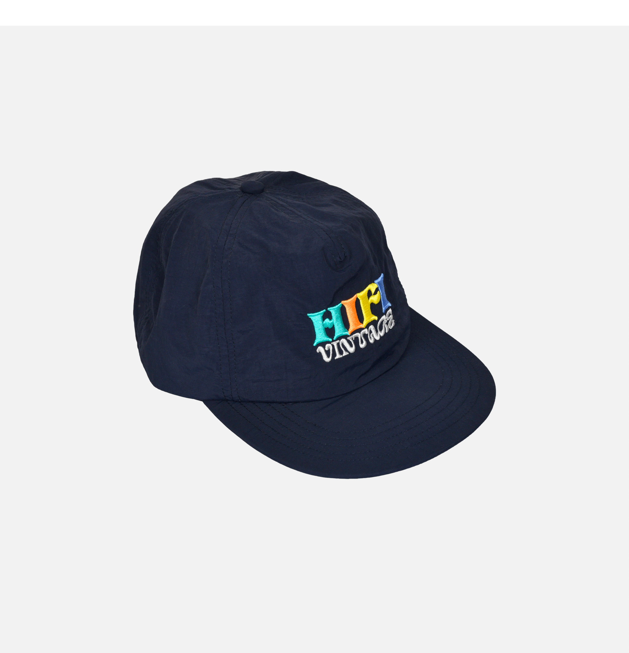 Nylon Emb 5pnanel Cap Navy