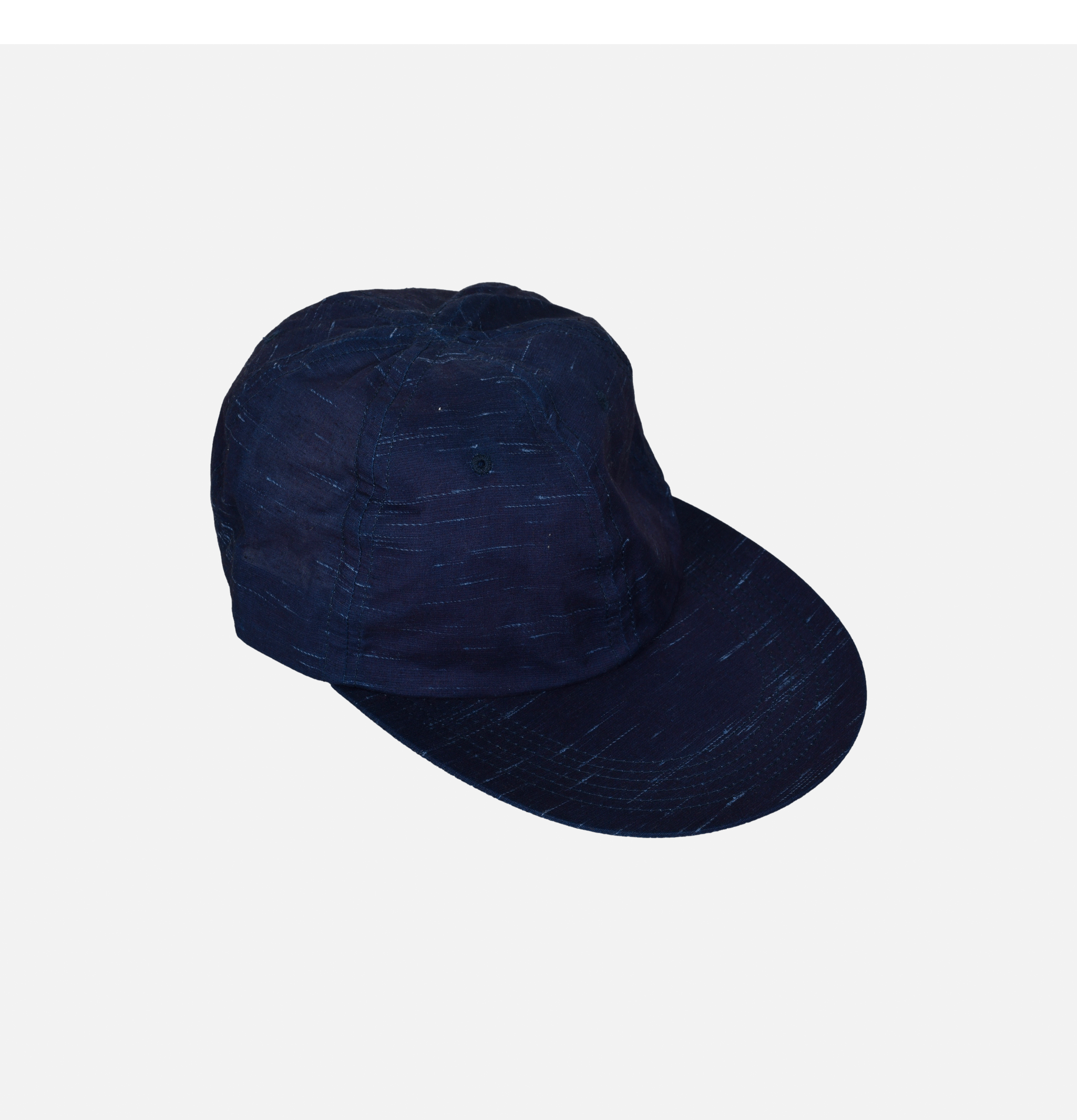 Indigo Long 6panelcap Sazanami