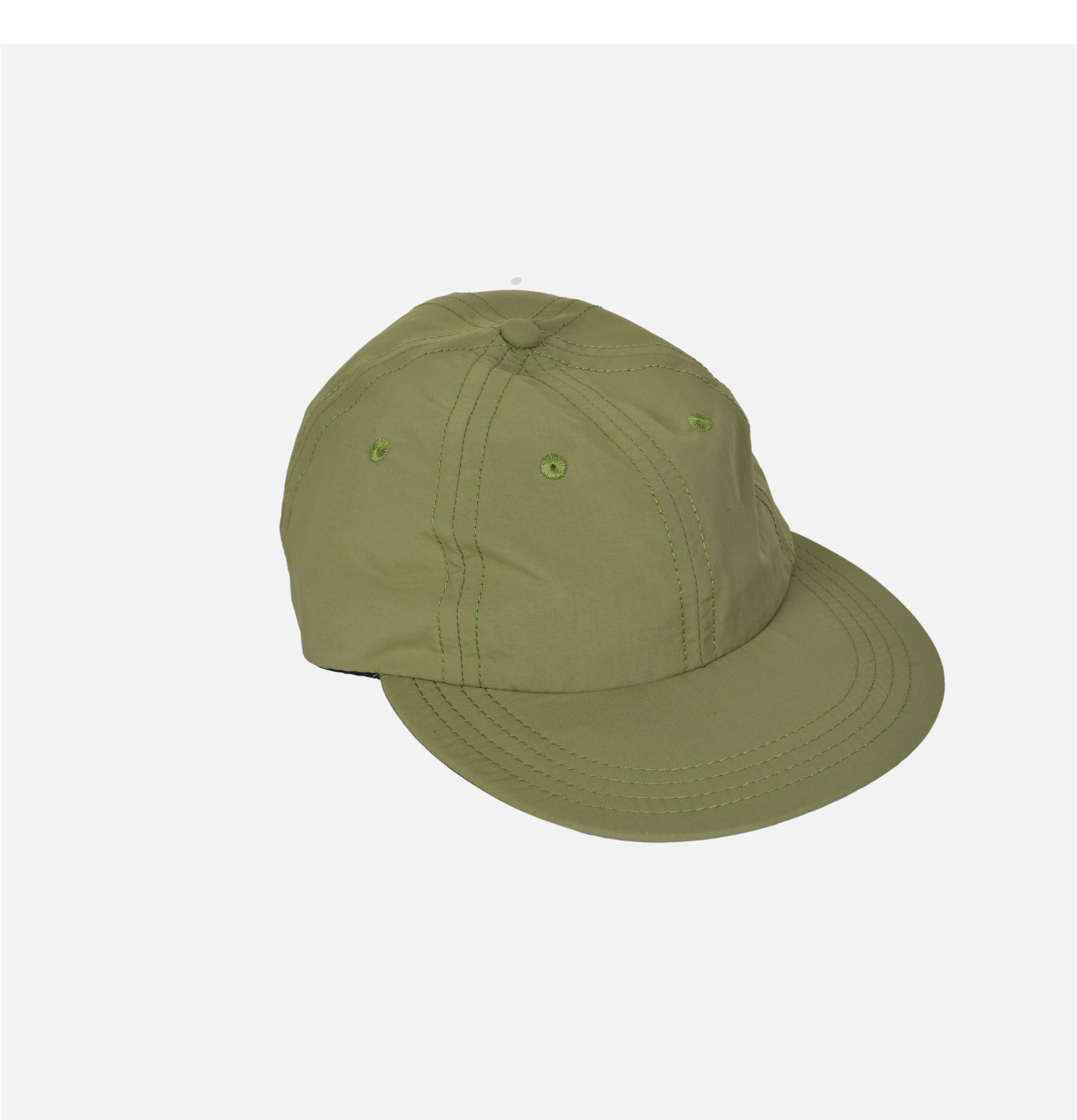 6 Panel Cap Army Green