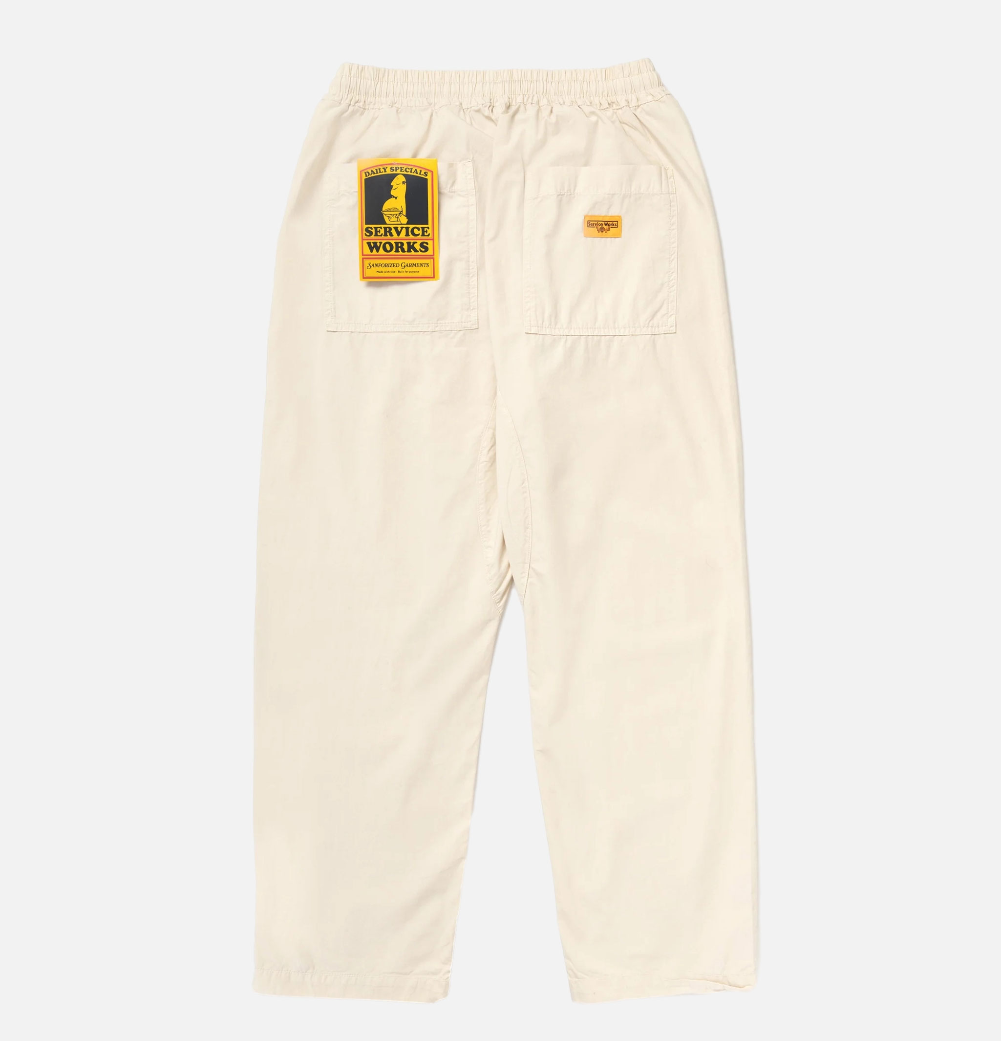 Service Works Pantalon Chef Popeline White Oak