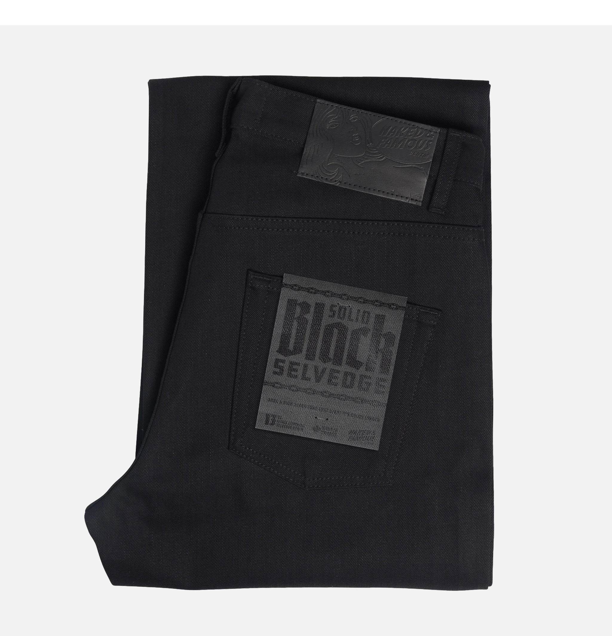 Naked & Famous Jean Strong Guy Selvedge 13oz Black