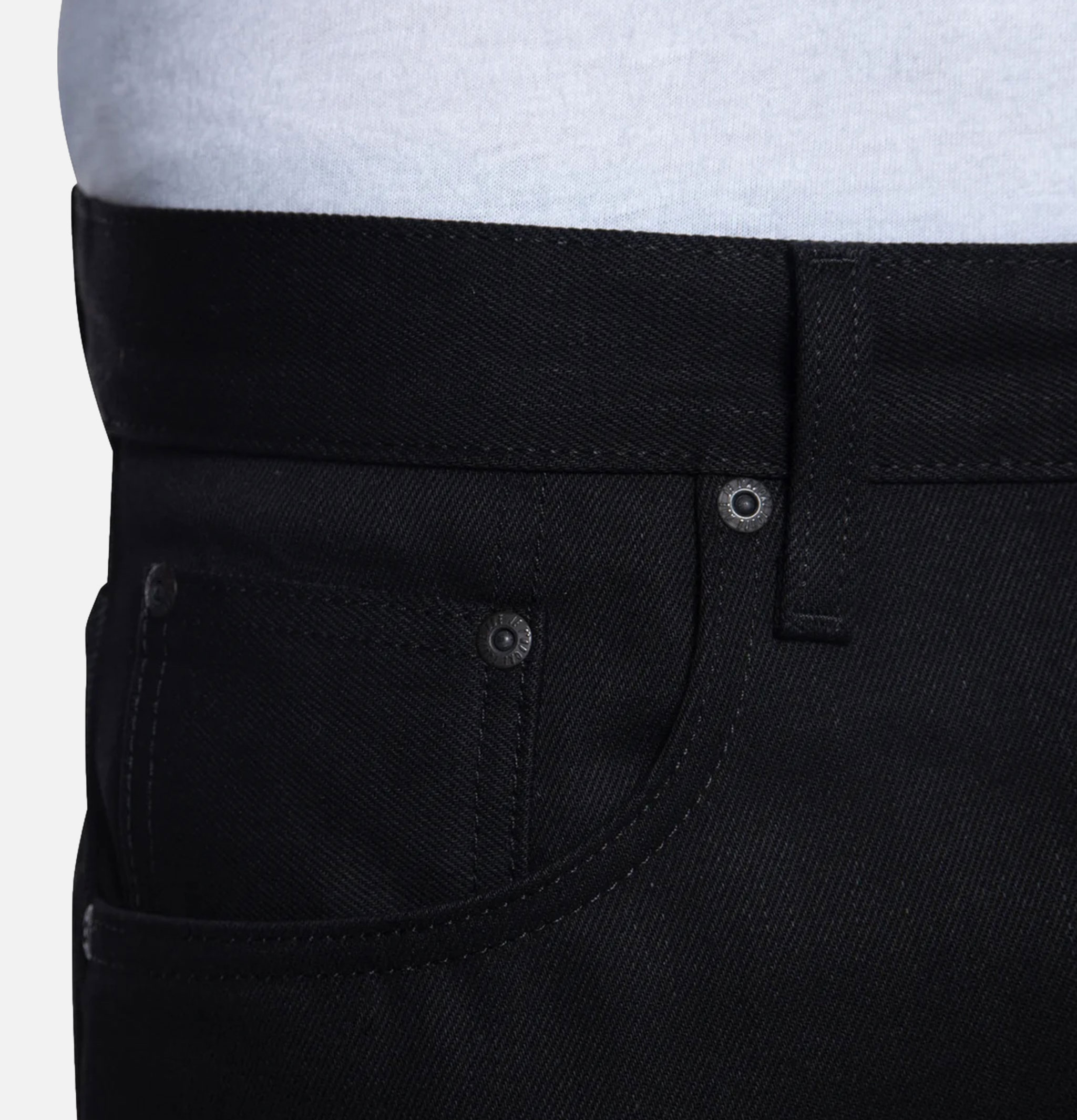 Naked & Famous Jean Strong Guy Selvedge 13oz Noir