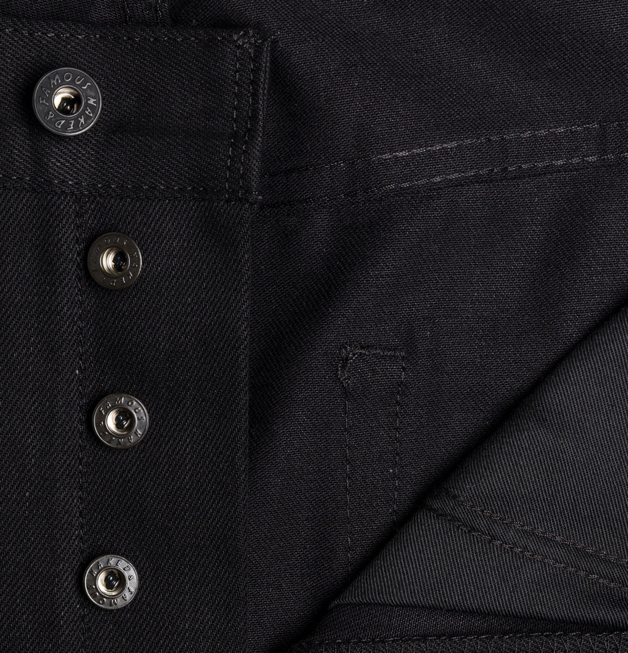 Naked & Famous Jean Strong Guy Selvedge 13oz Black