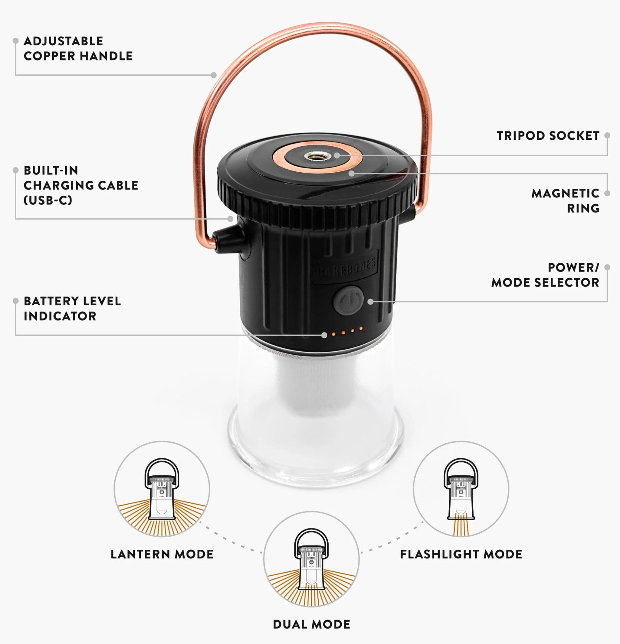 Barebones Hoodoo Light Rust Black