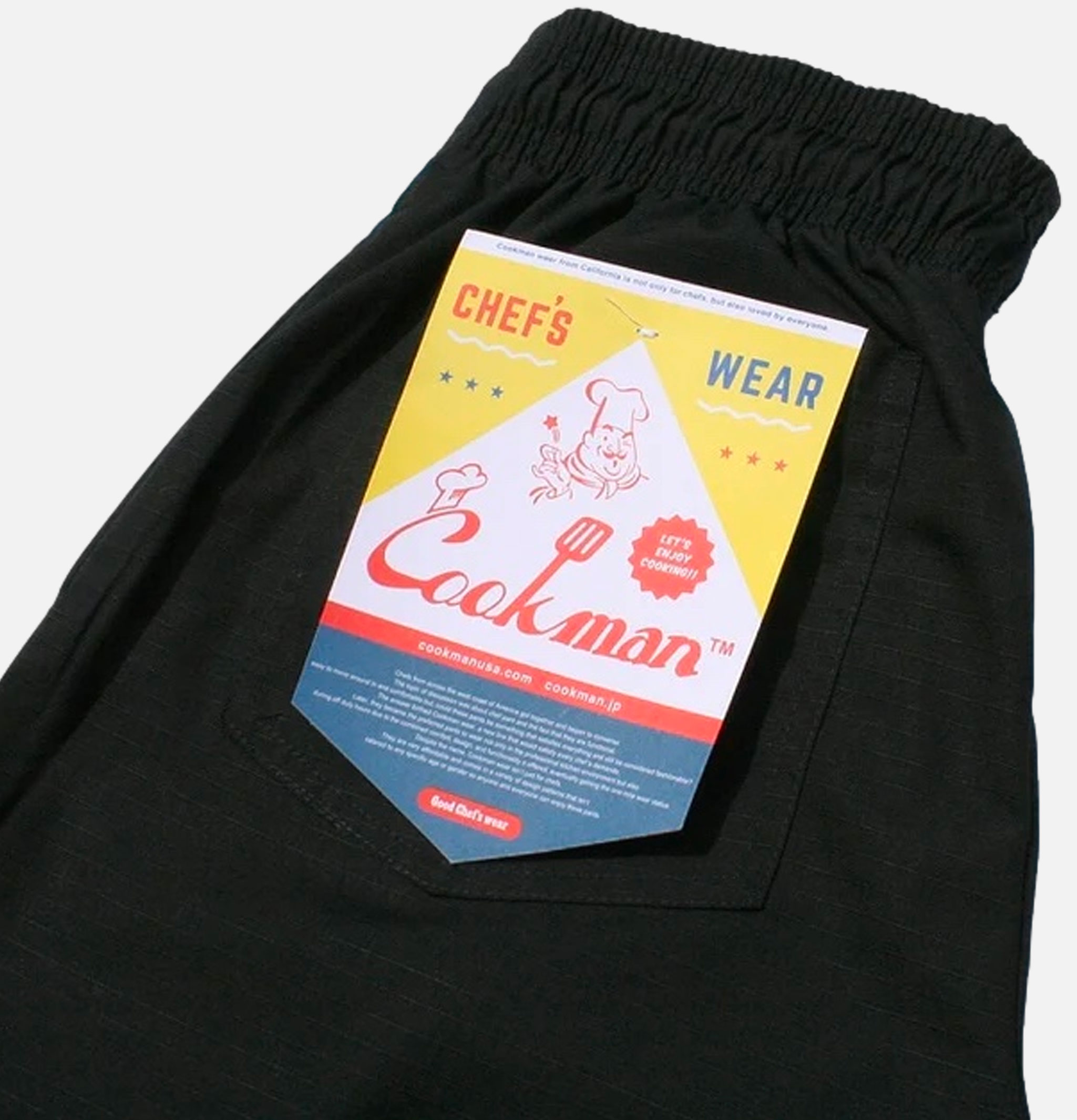 Chef Short Front Ripstop Black