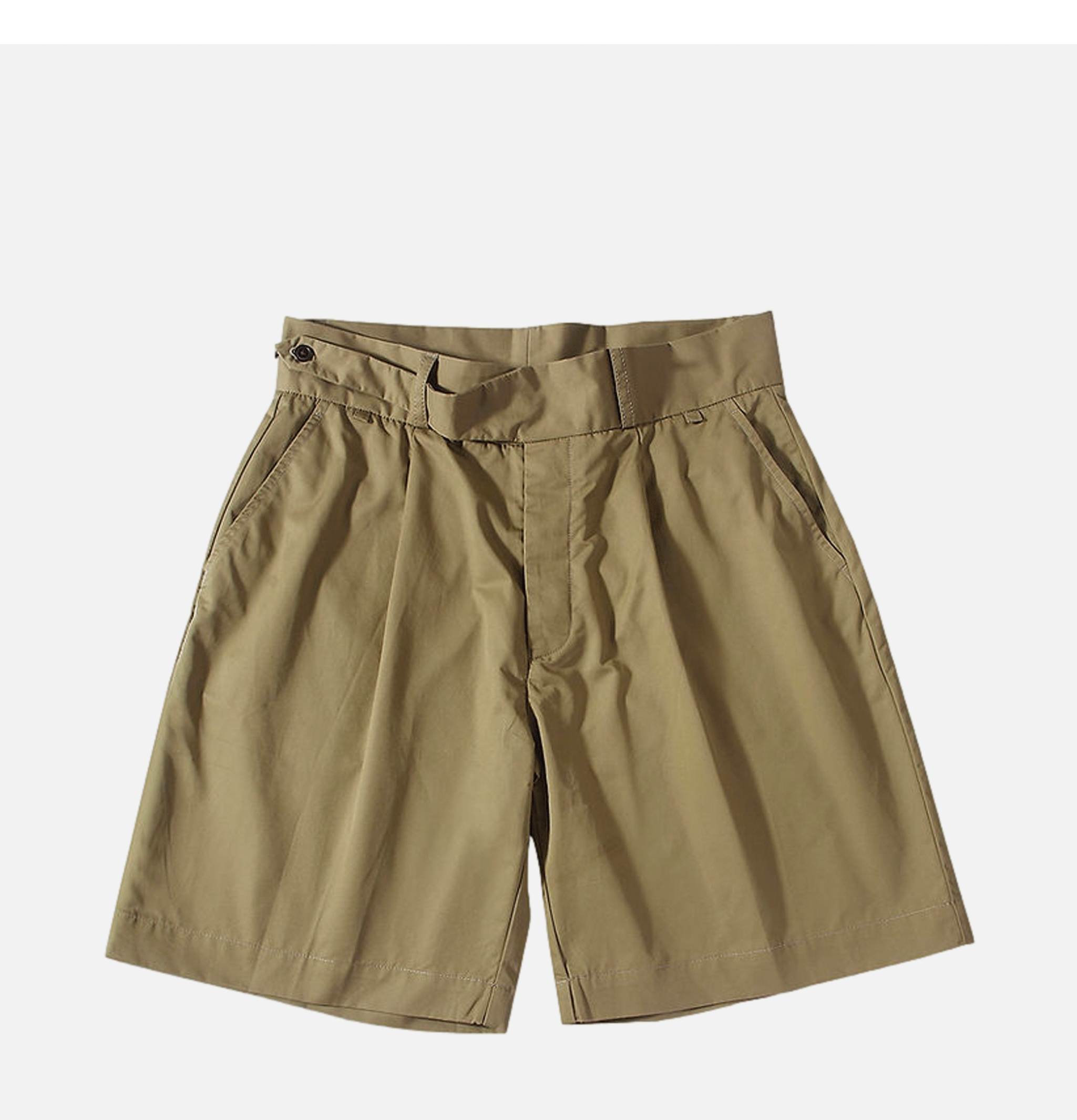 Side Button Shorts Khaki