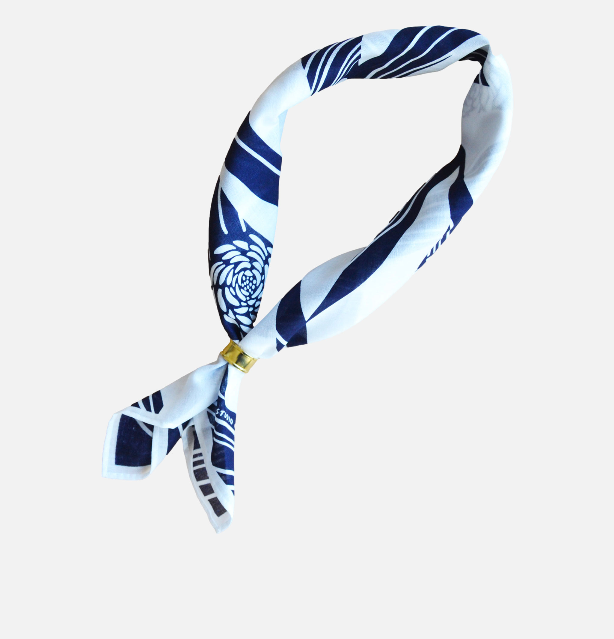 Bandana Kobashi White Navy
