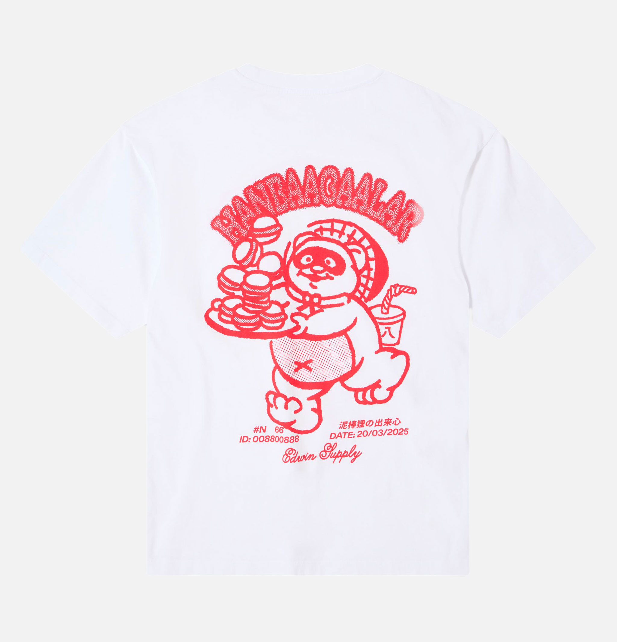 Edwin Tanuki White T-shirt