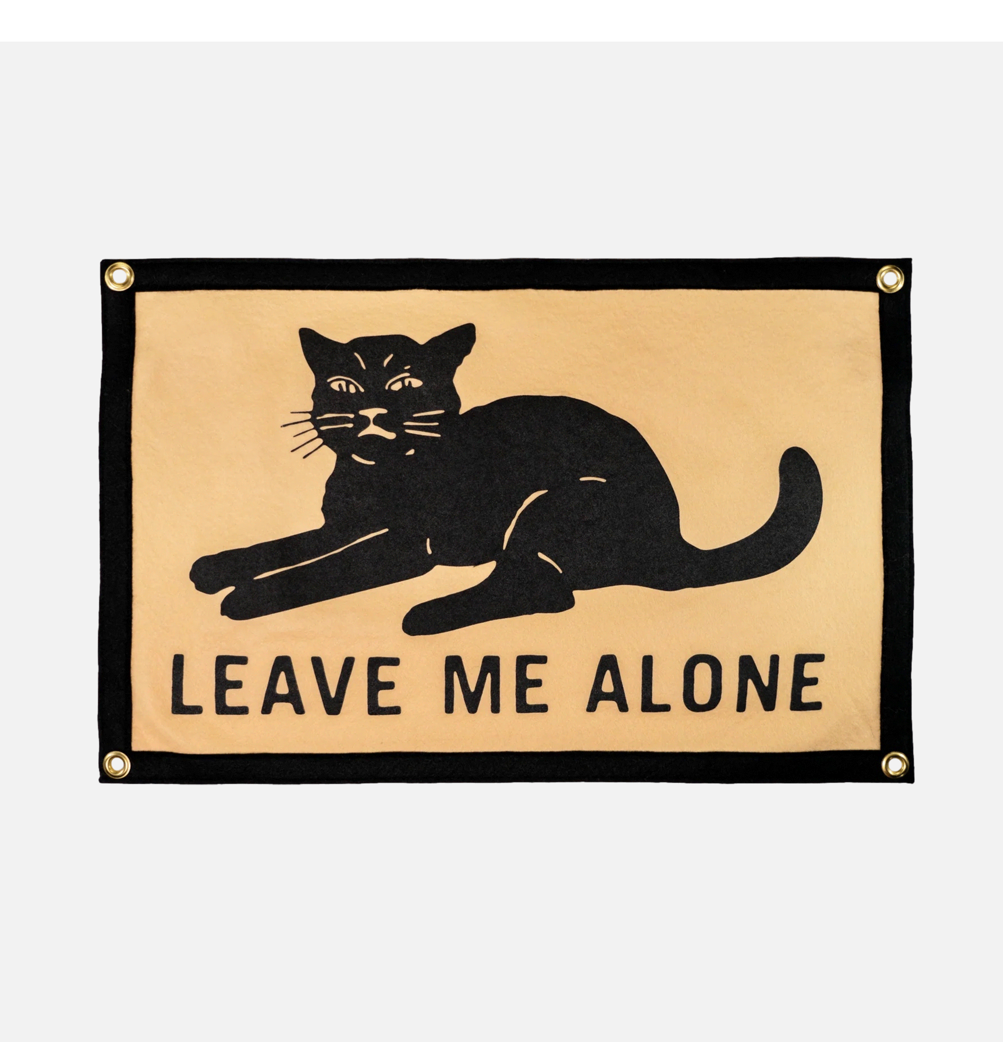 Oxford Pennant Leave Me Alone Camp Black