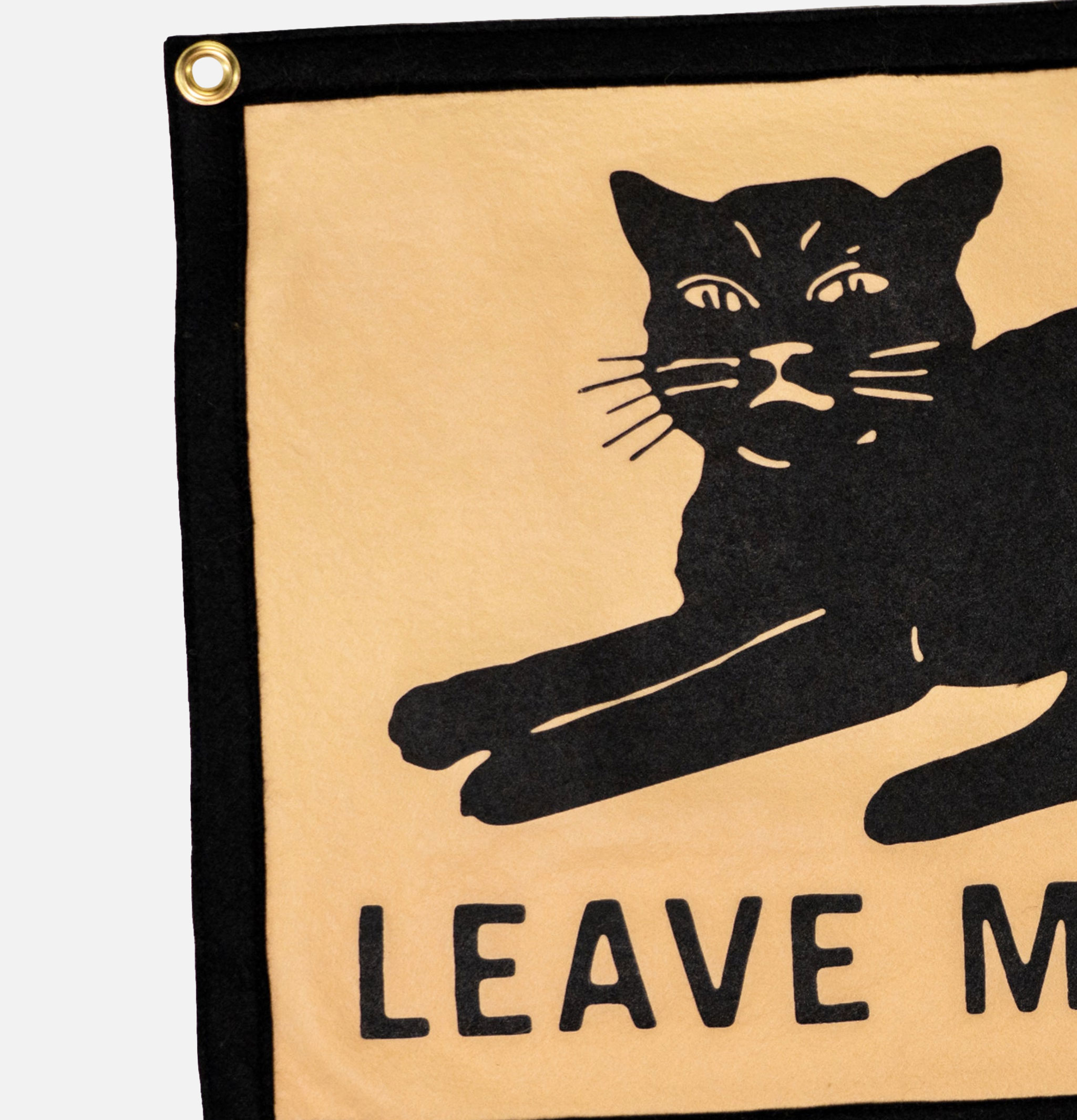 Oxford Pennant Leave Me Alone Camp Black