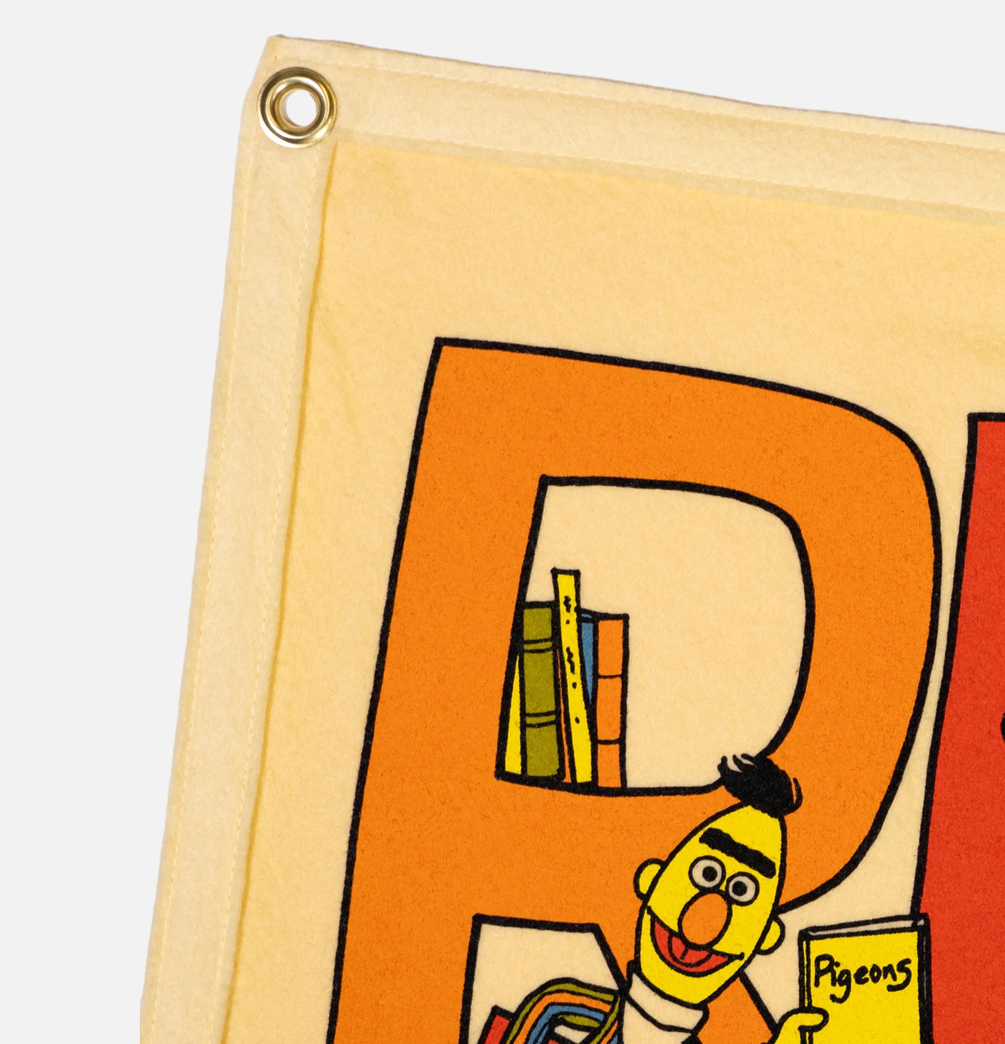 Oxford Pennant Drapeau READ Camp Sesame Street Beige
