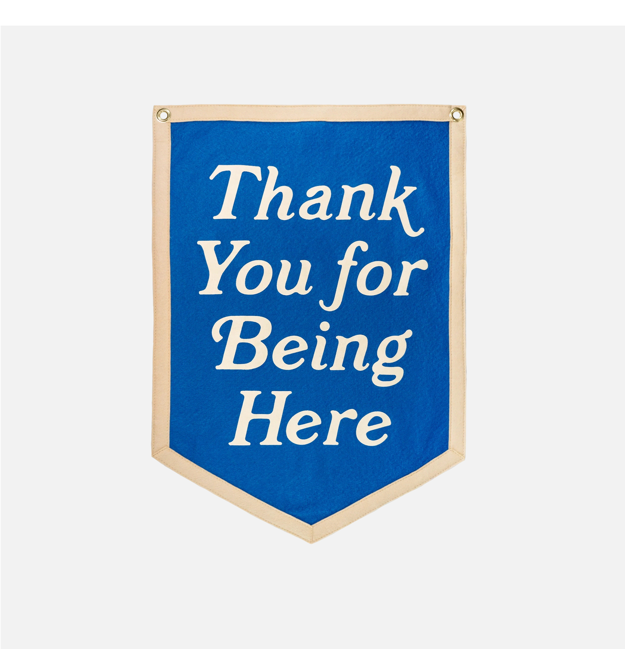 Oxford Pennant Thank You Camp Blue Flag