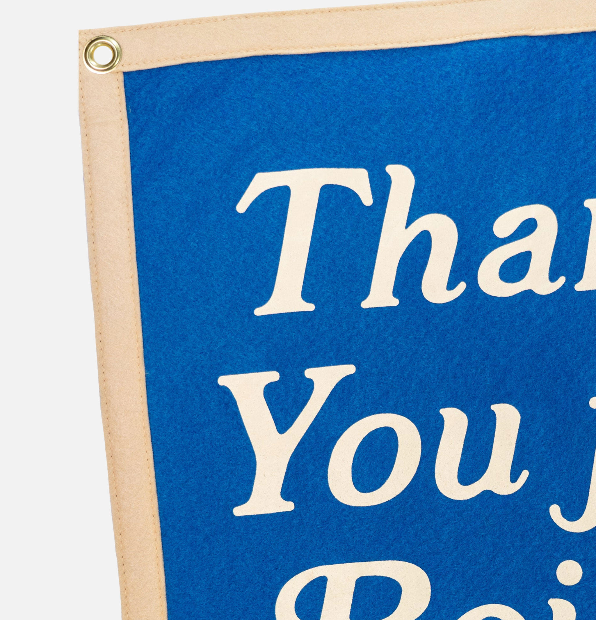 Oxford Pennant Thank You Camp Blue Flag