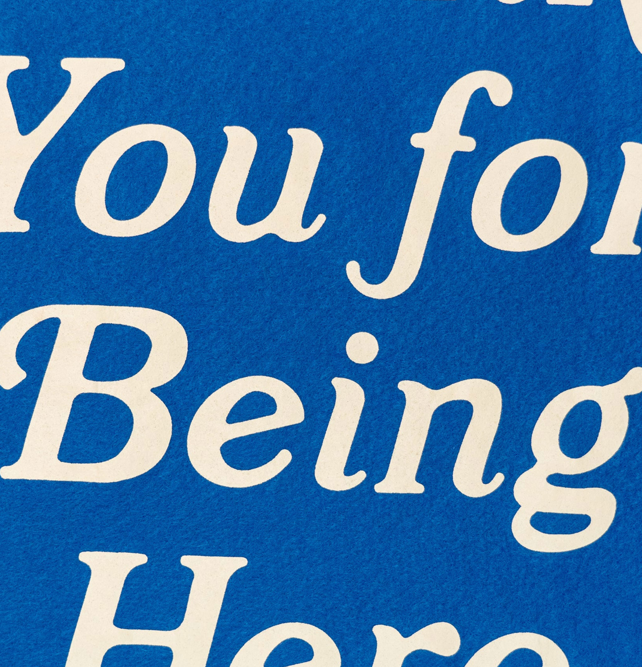 Oxford Pennant Thank You Camp Blue Flag