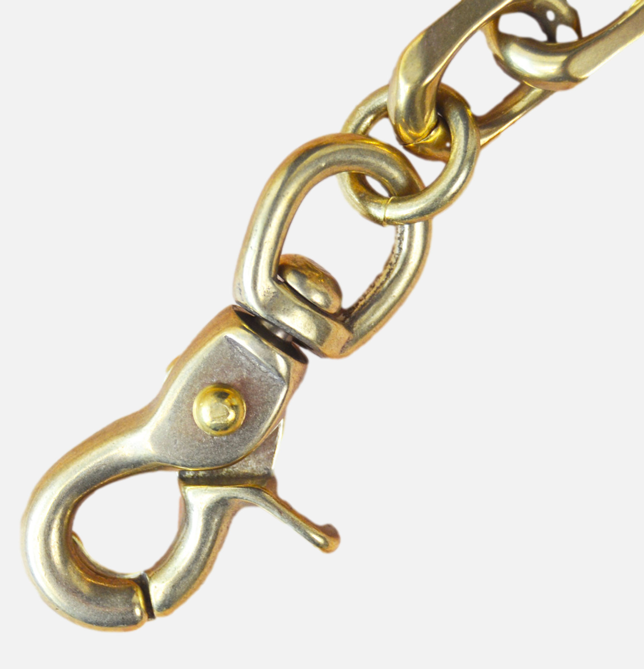 Kobashi Massive Oval Brass Keychain