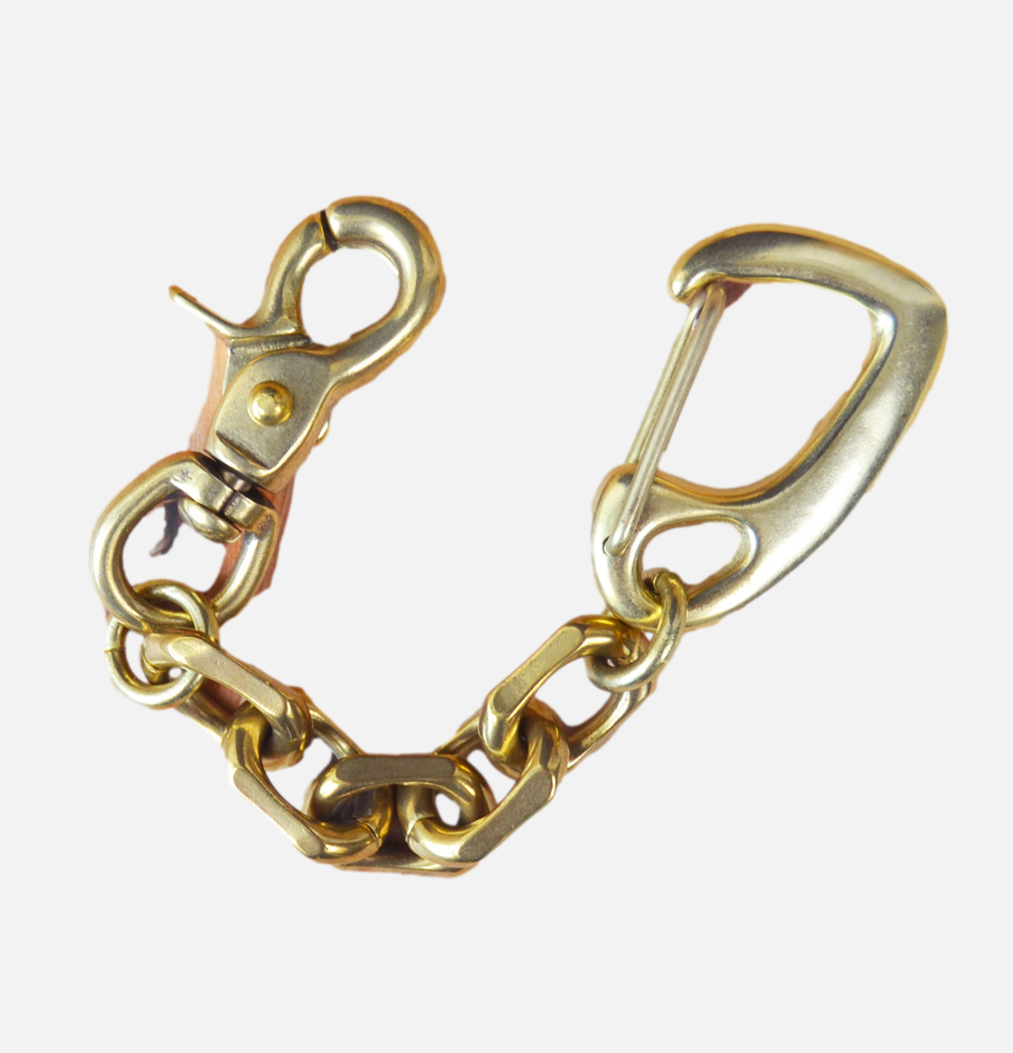 Kobashi Massive Oval Brass Keychain