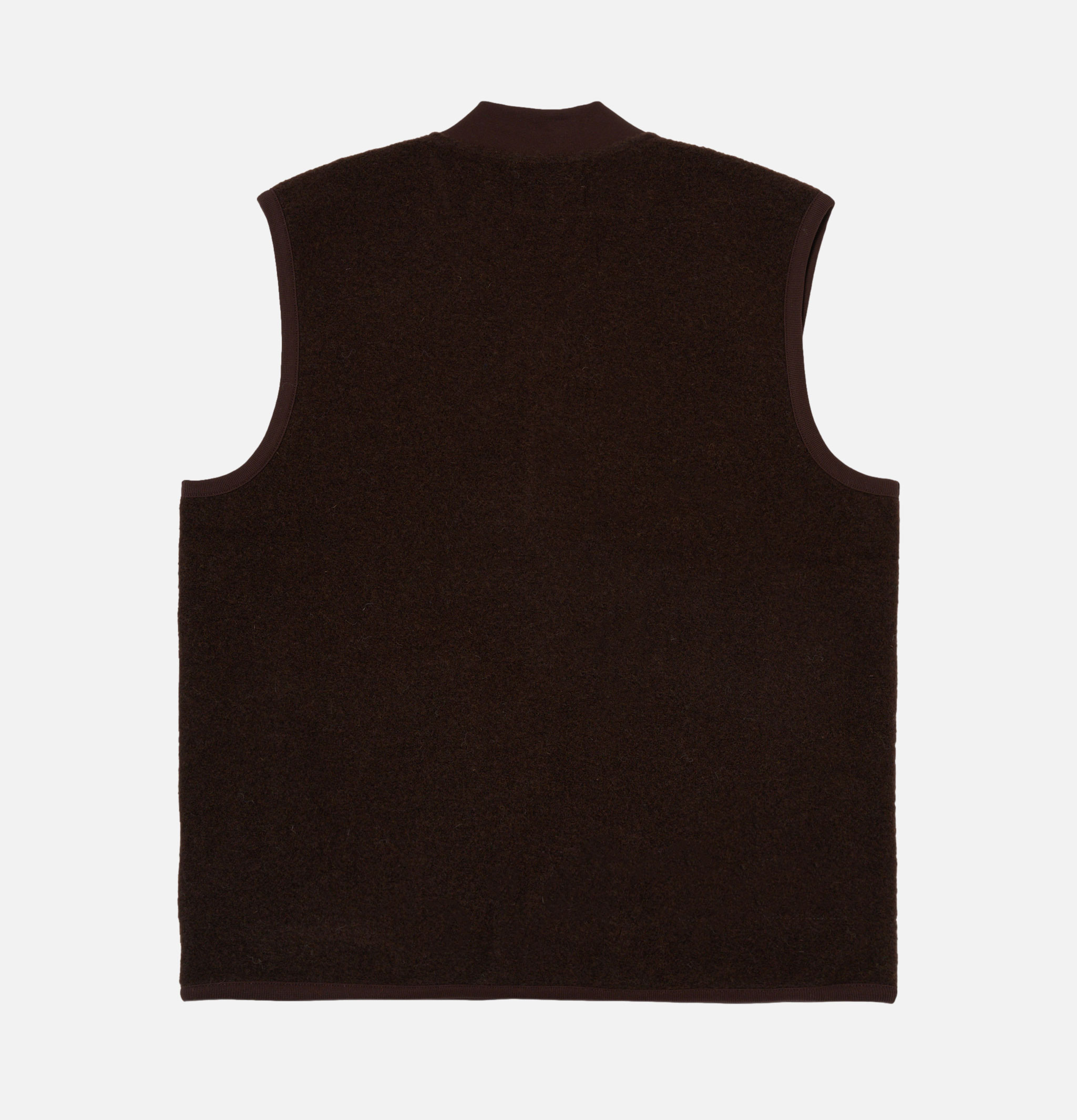 Universal Works Zip Waistcoat Wool Brown