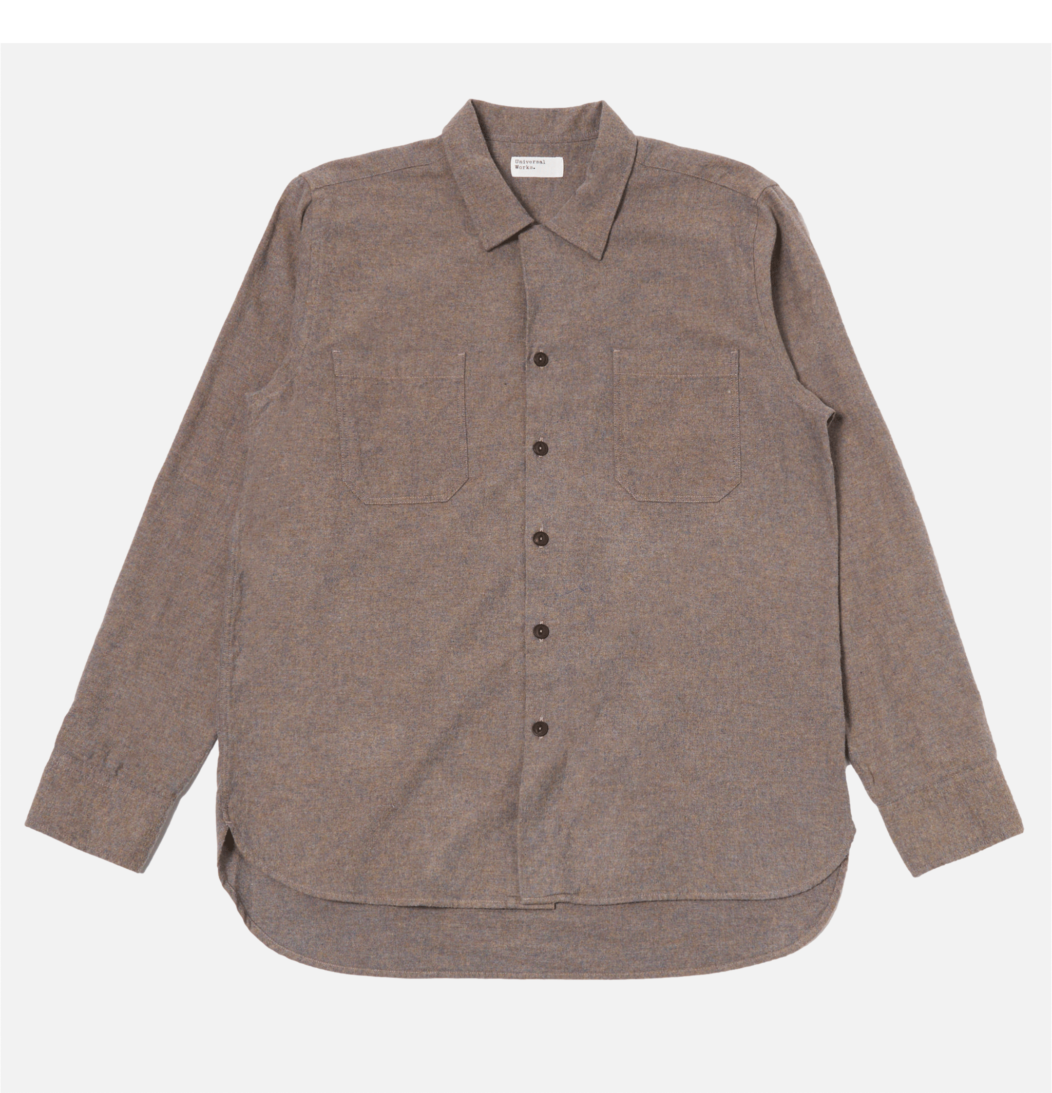Universal Works Work Shirt Flannel Brown