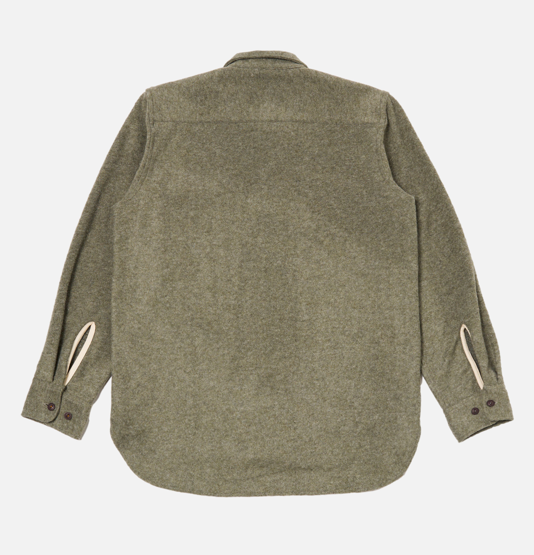 Universal Works Dam Marl Pale Green Work Shirt