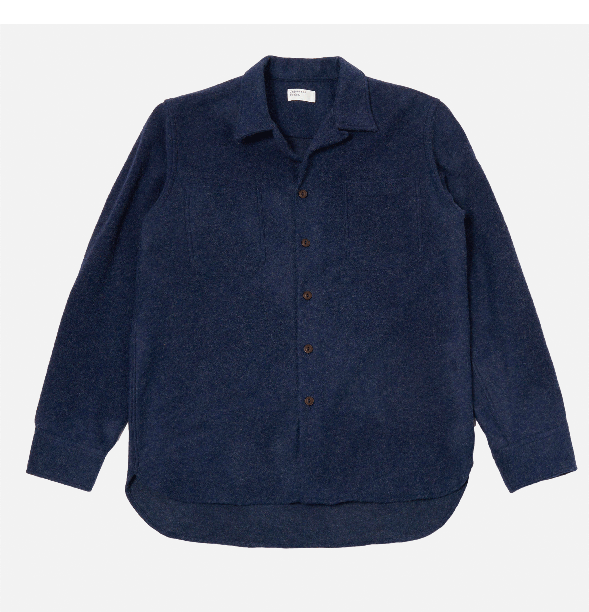 Universal Works Work Shirt Dam Marl Navy