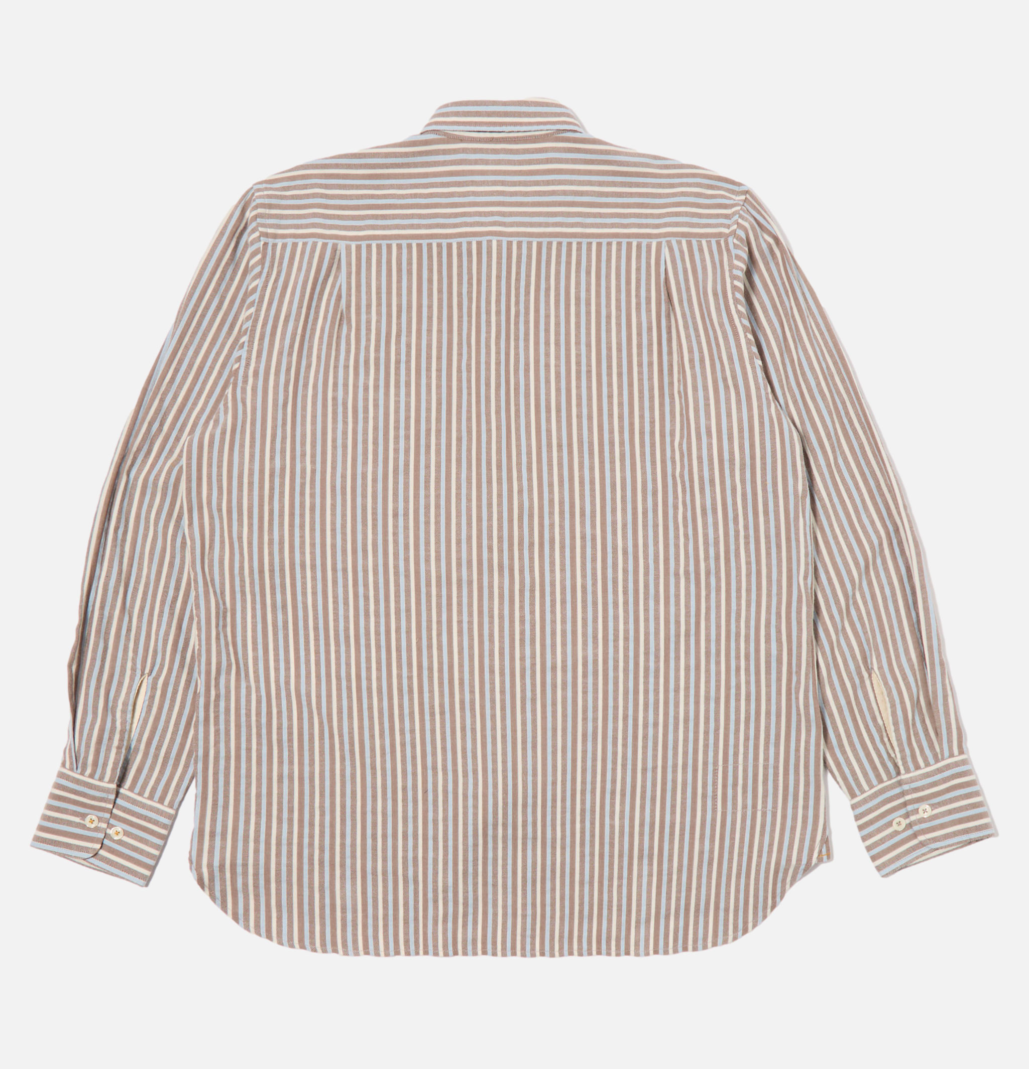 Universal Works Station Stripe Brown Shirt