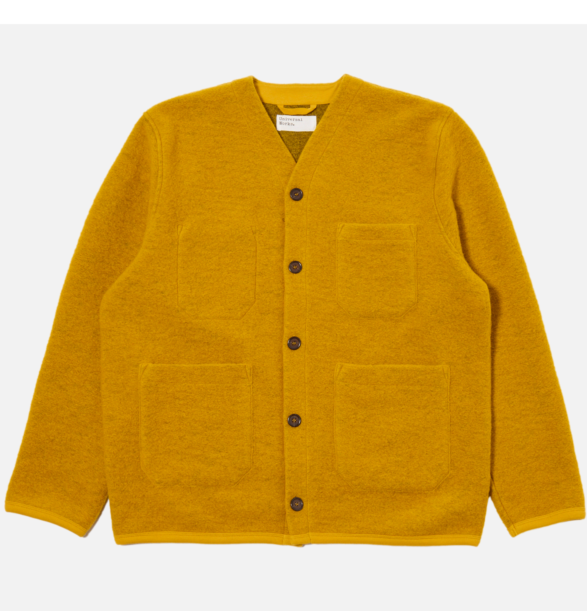 Universal Works Cardigan Laine Jaune