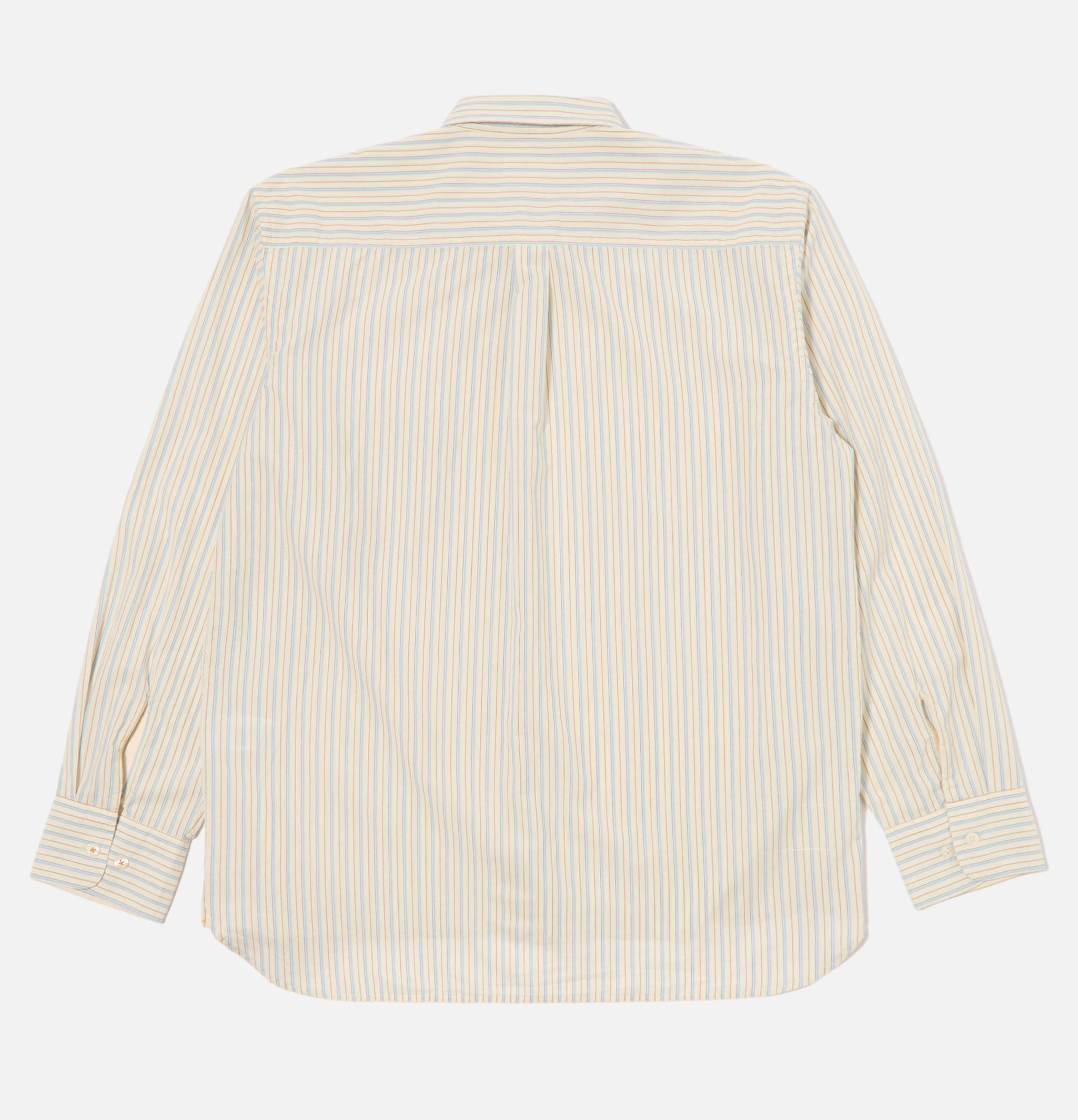 Universal Works Lazy Day Stripe Shirt in Ecru