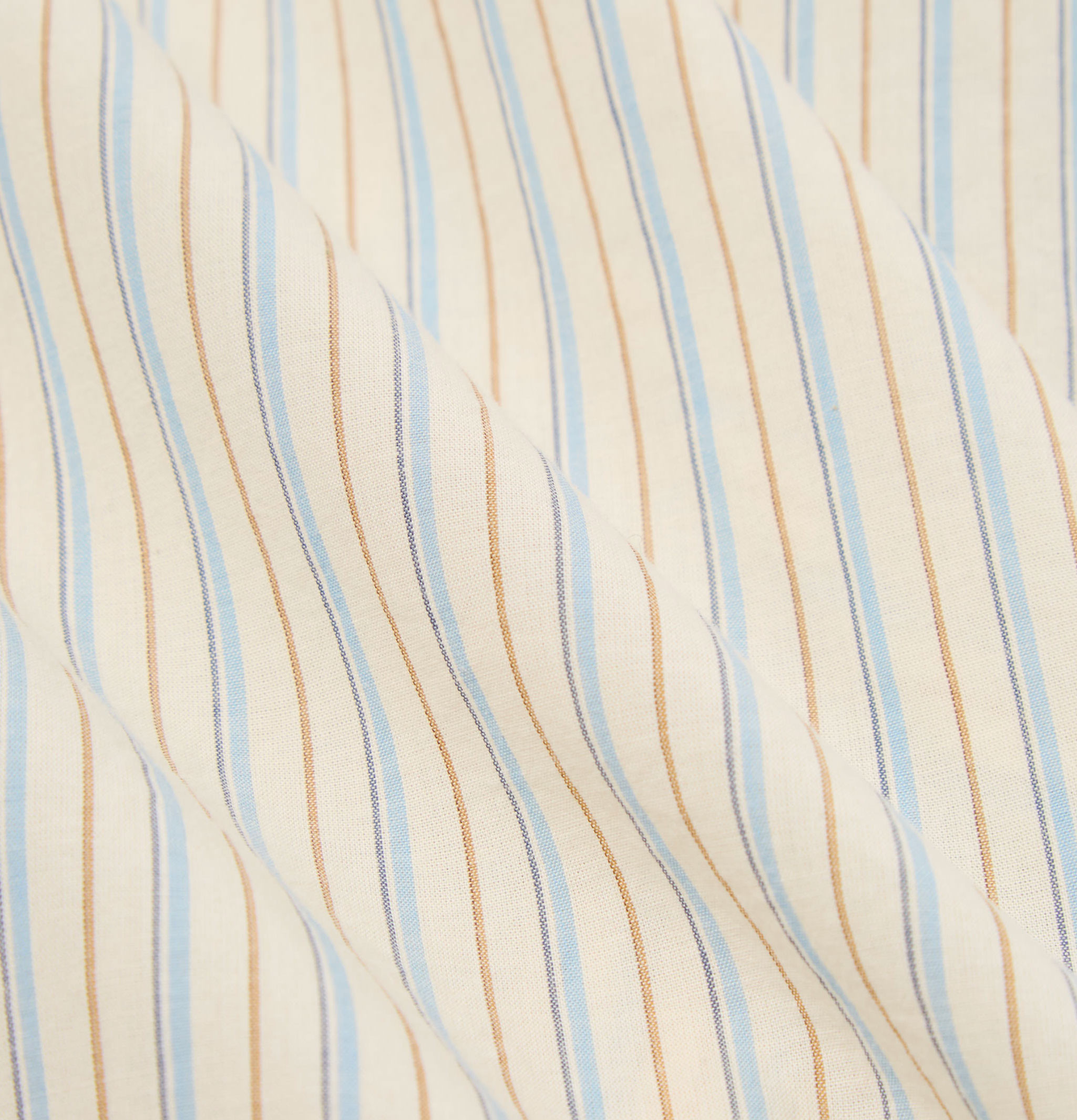 Universal Works Lazy Day Stripe Shirt in Ecru