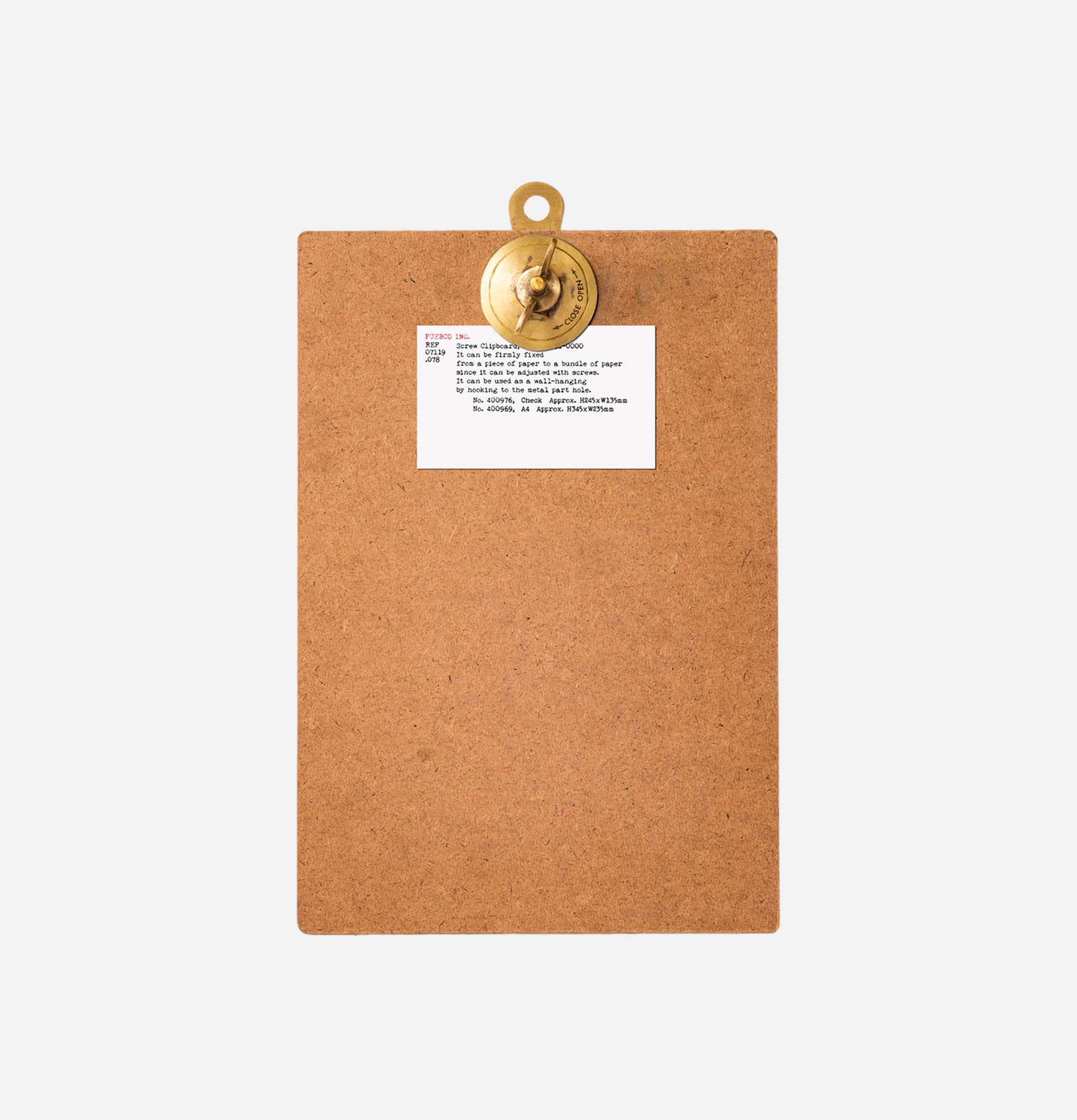 PUEBCO Screw Clipboard A4