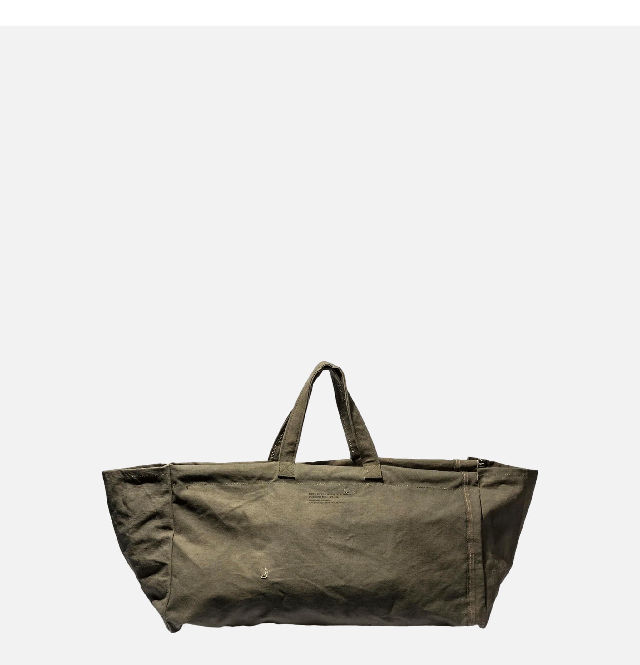 PUEBCO Vintage Tent Fabric Large Green Bag