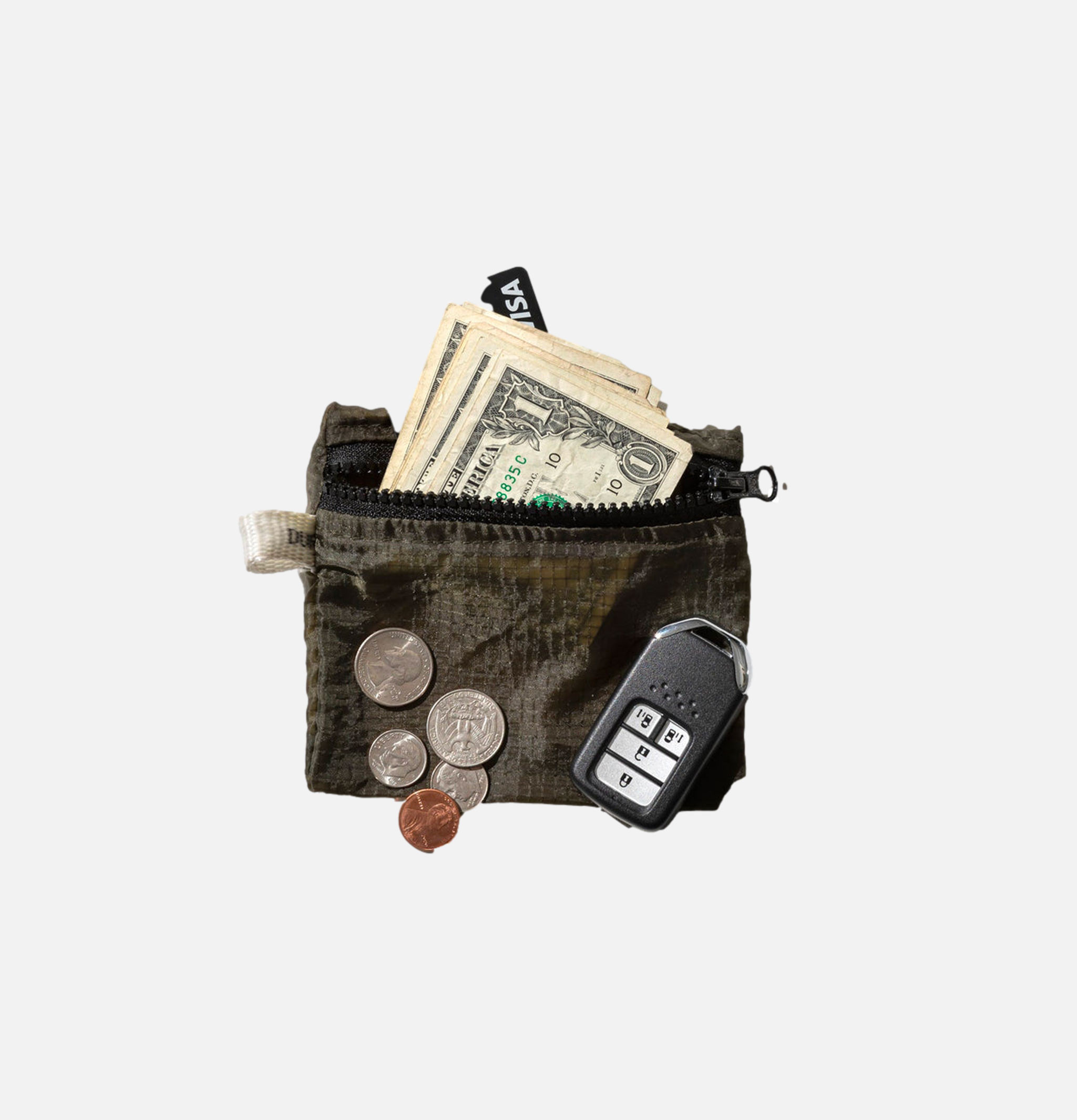 PUEBCO Nylon Fabric Pouch Small Olive