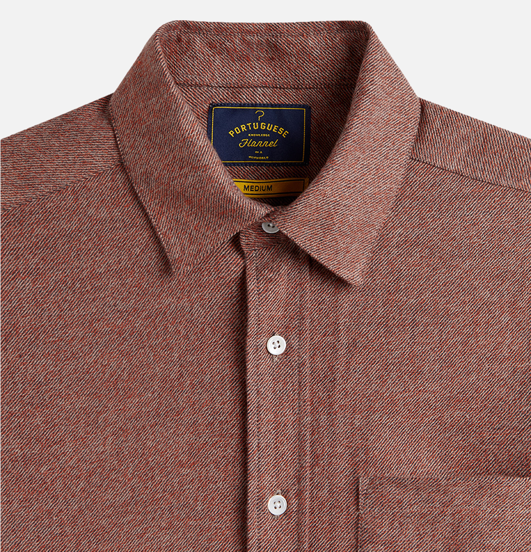 Portuguese Flannel Teca Shirt 2.0 Brick