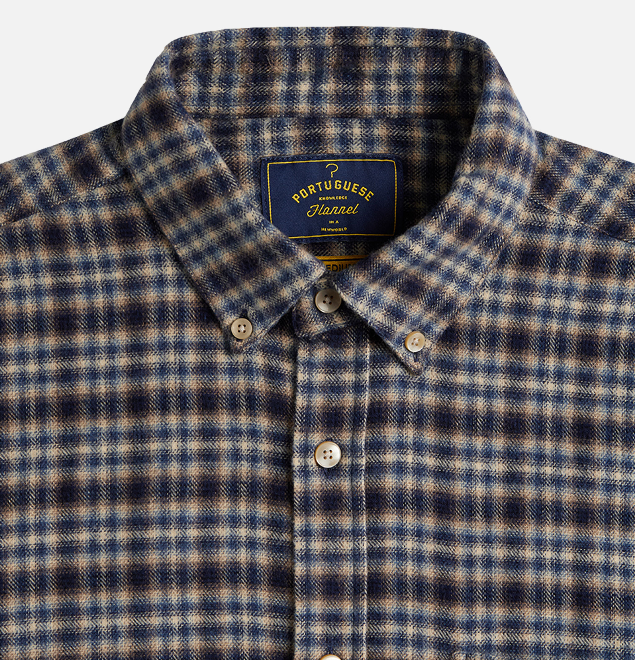 Portuguese Flannel Chemise Vouga Navy