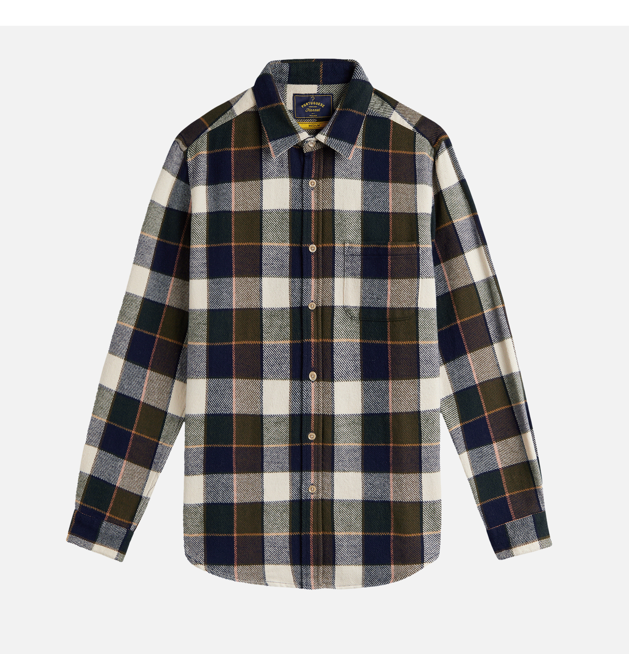 Portuguese Flannel Chemise Pine Verte