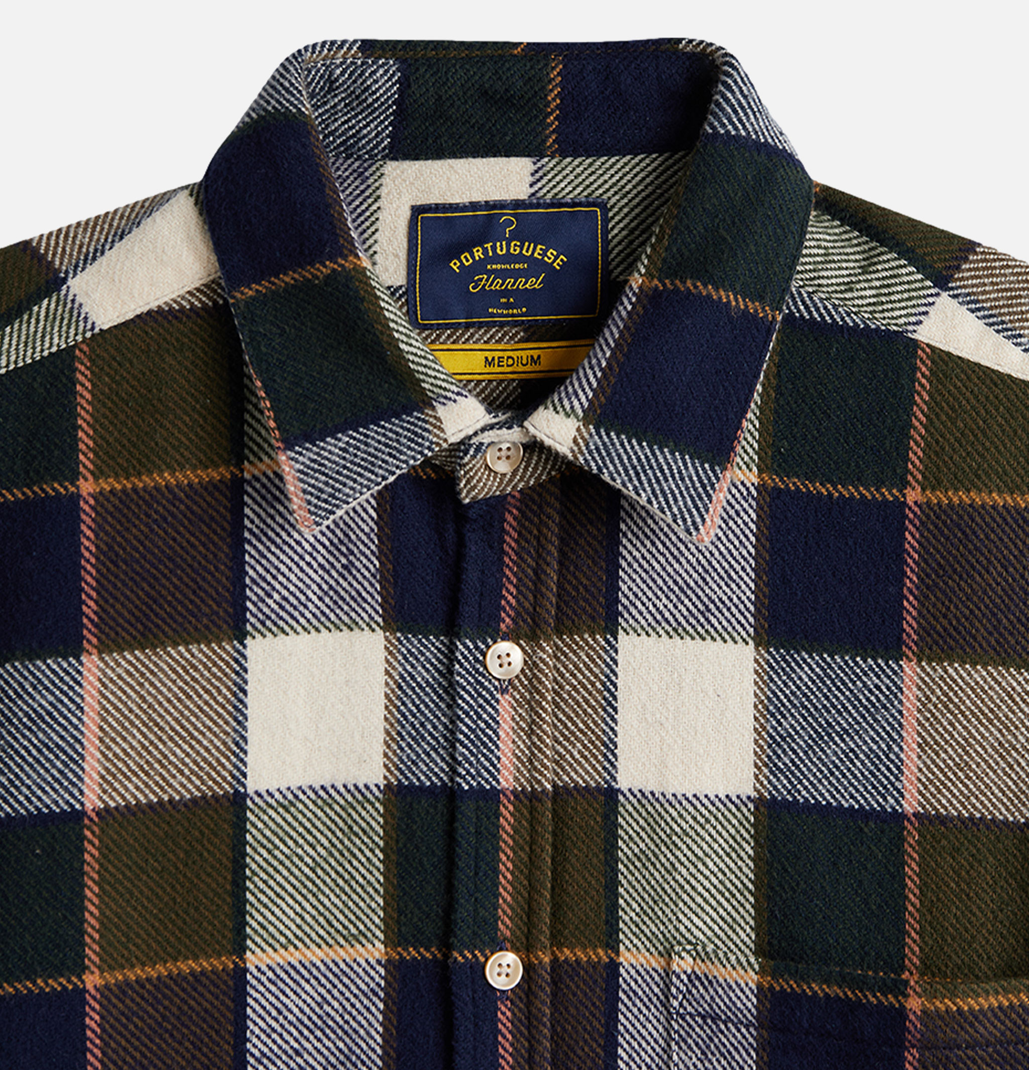 Portuguese Flannel Chemise Pine Verte