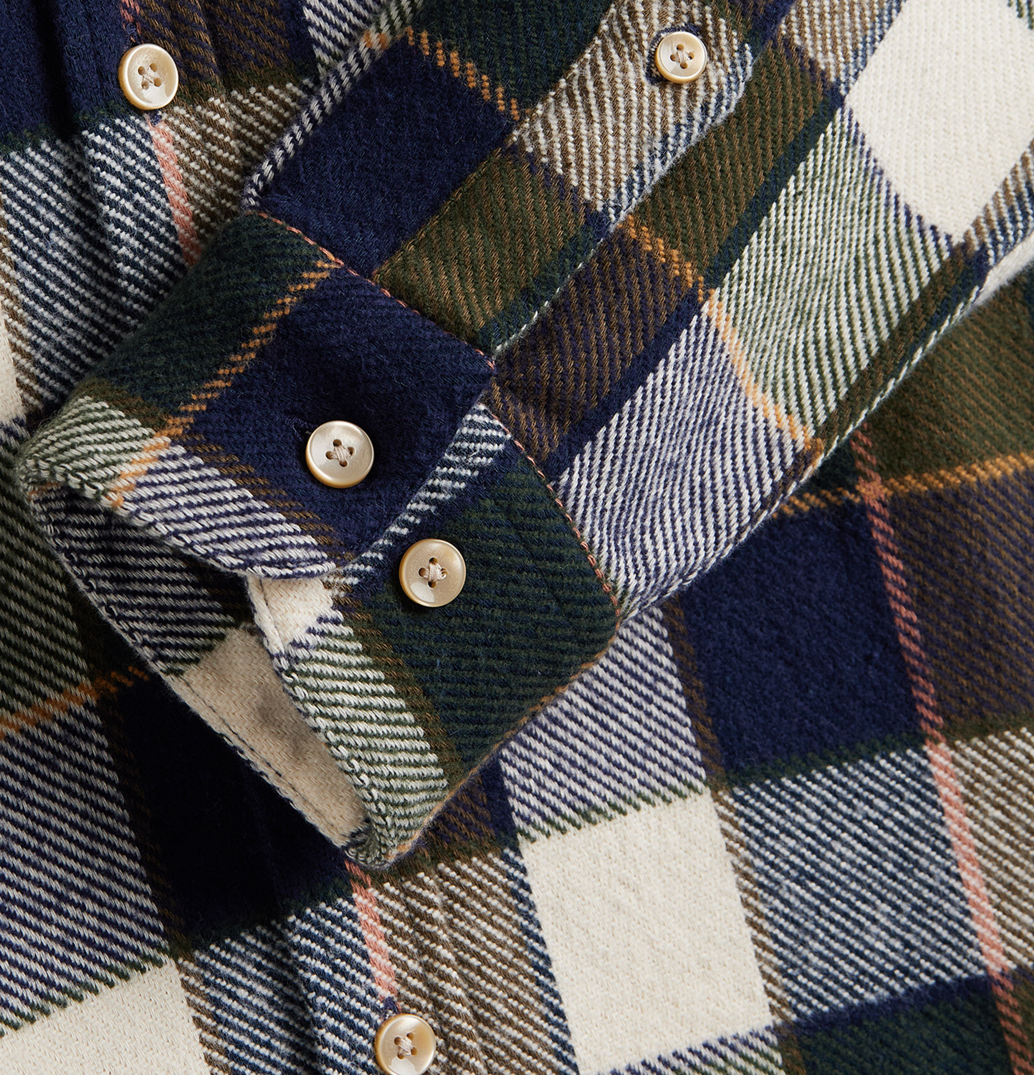 Portuguese Flannel Chemise Pine Verte