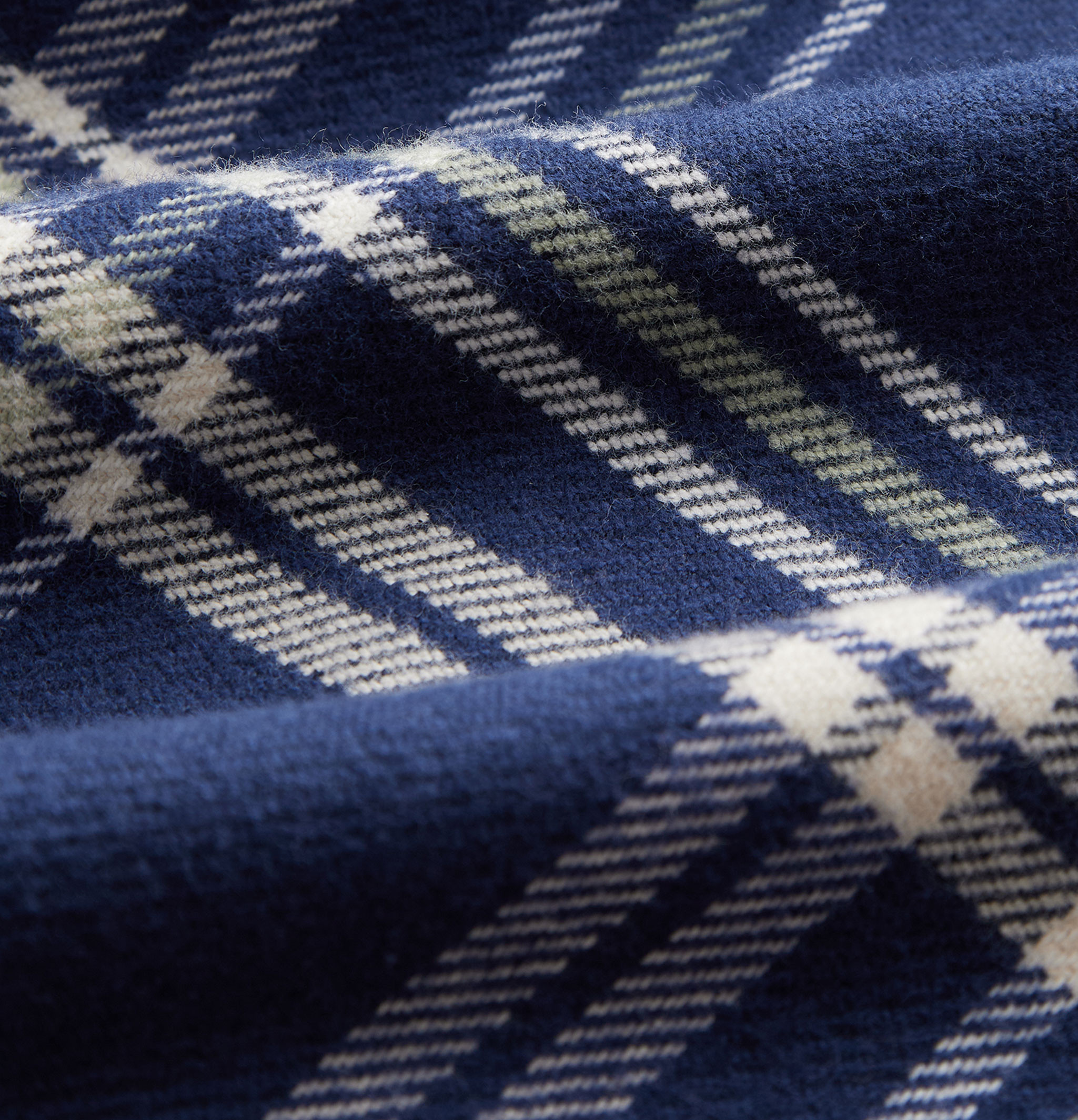 Portuguese Flannel Shirt Front Navy