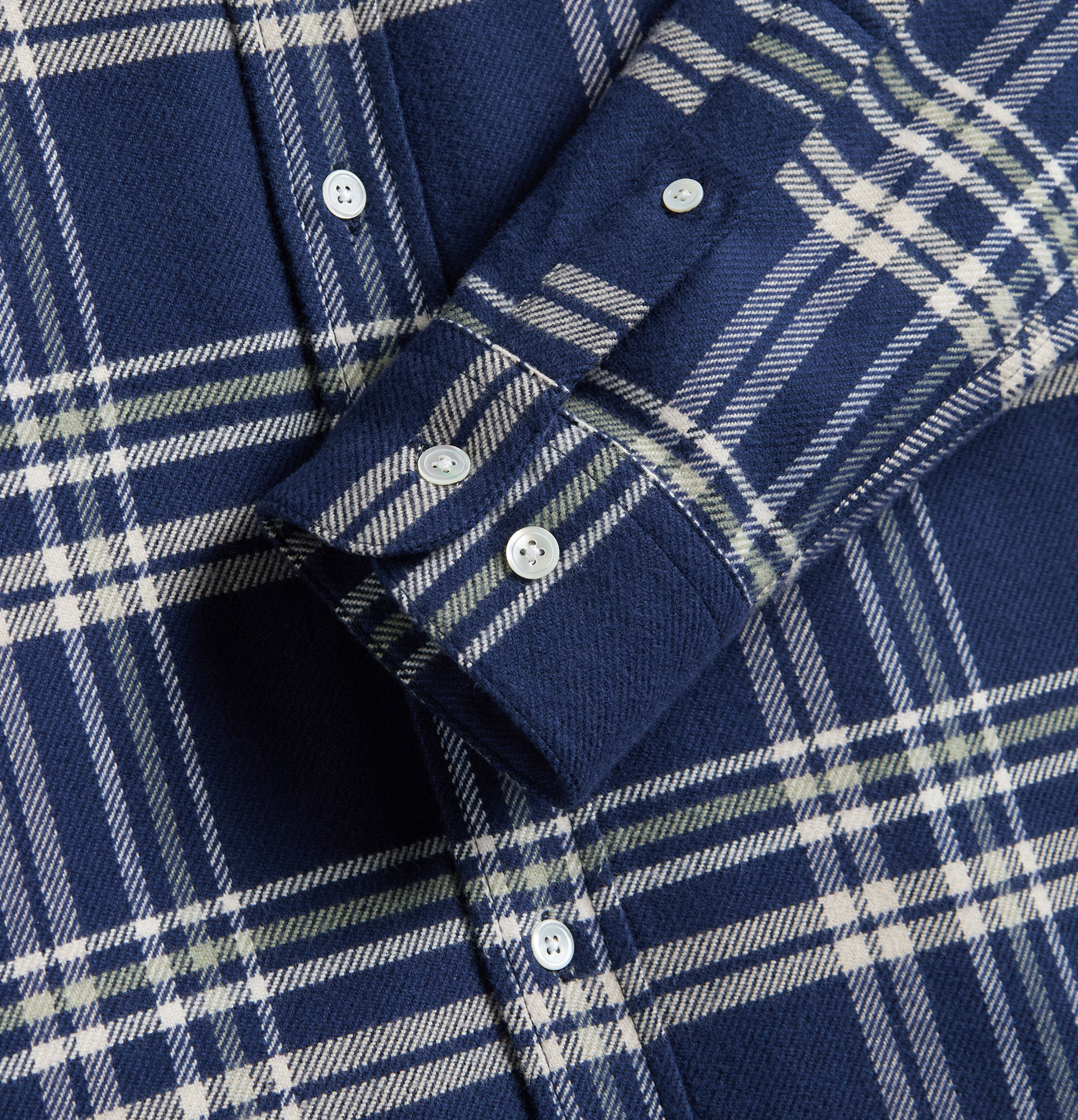 Portuguese Flannel Shirt Front Navy