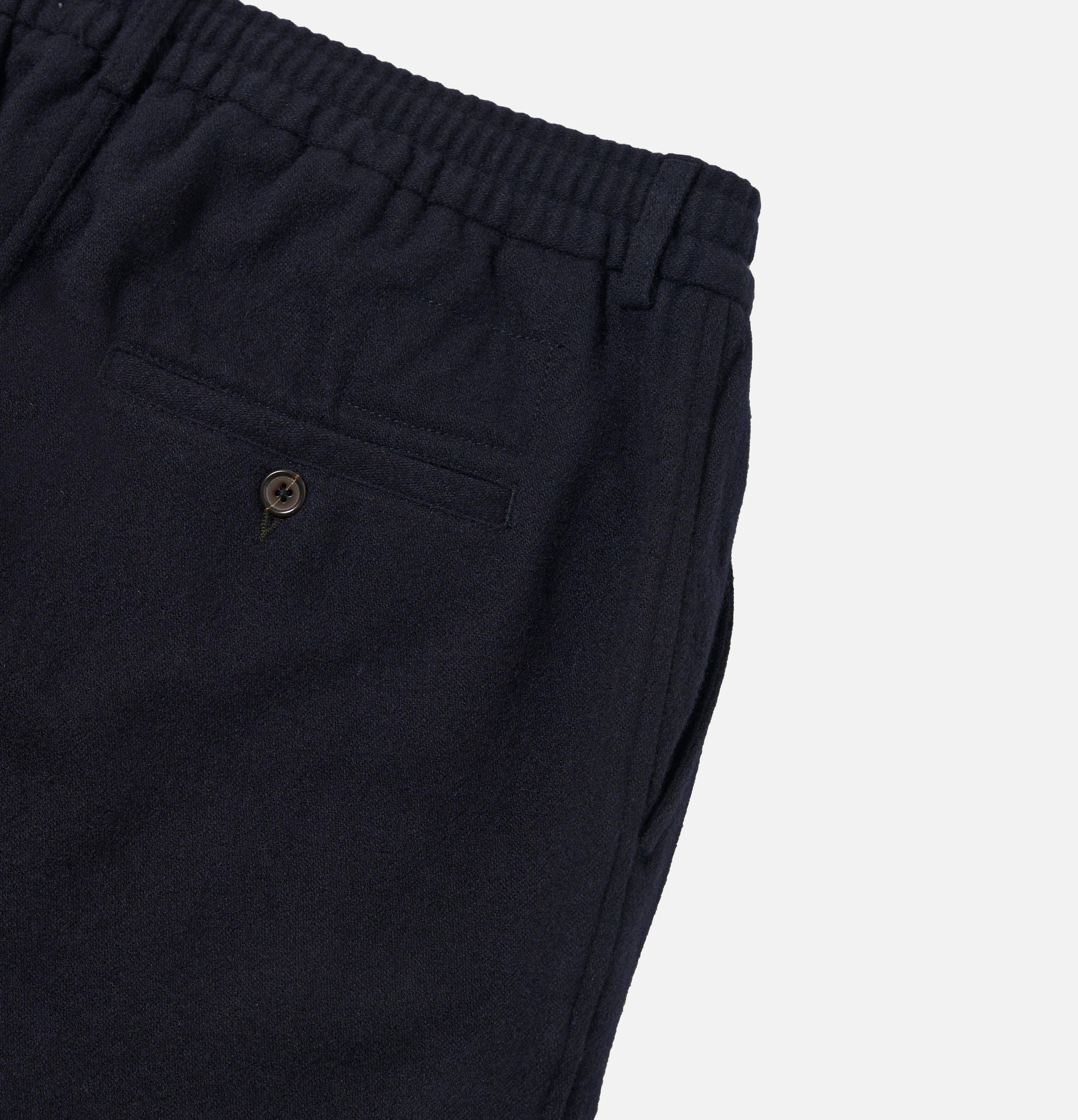 Universal Works Pleated Track Pant Wool Dark Navy