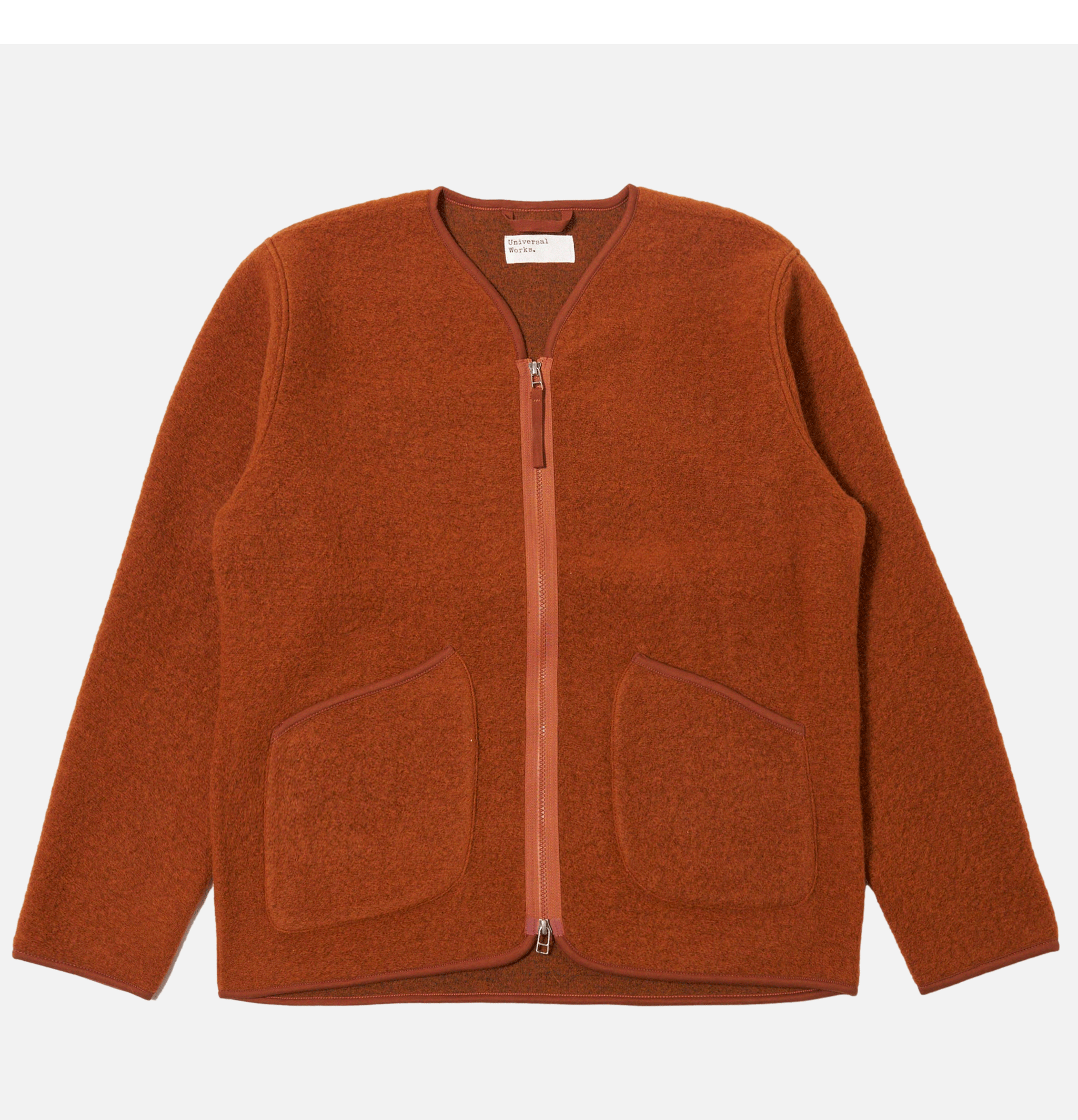 Universal Works Zip Liner Jacket Wool Rust