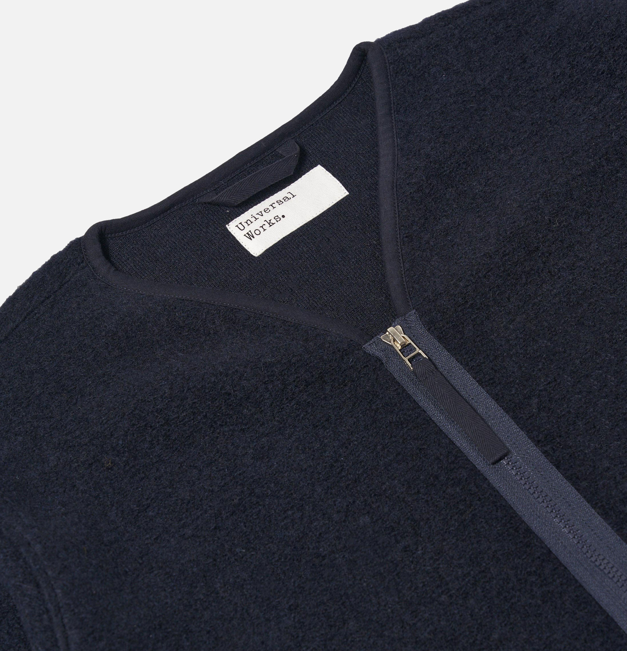 Universal Works Zip Liner Jacket Wool Navy