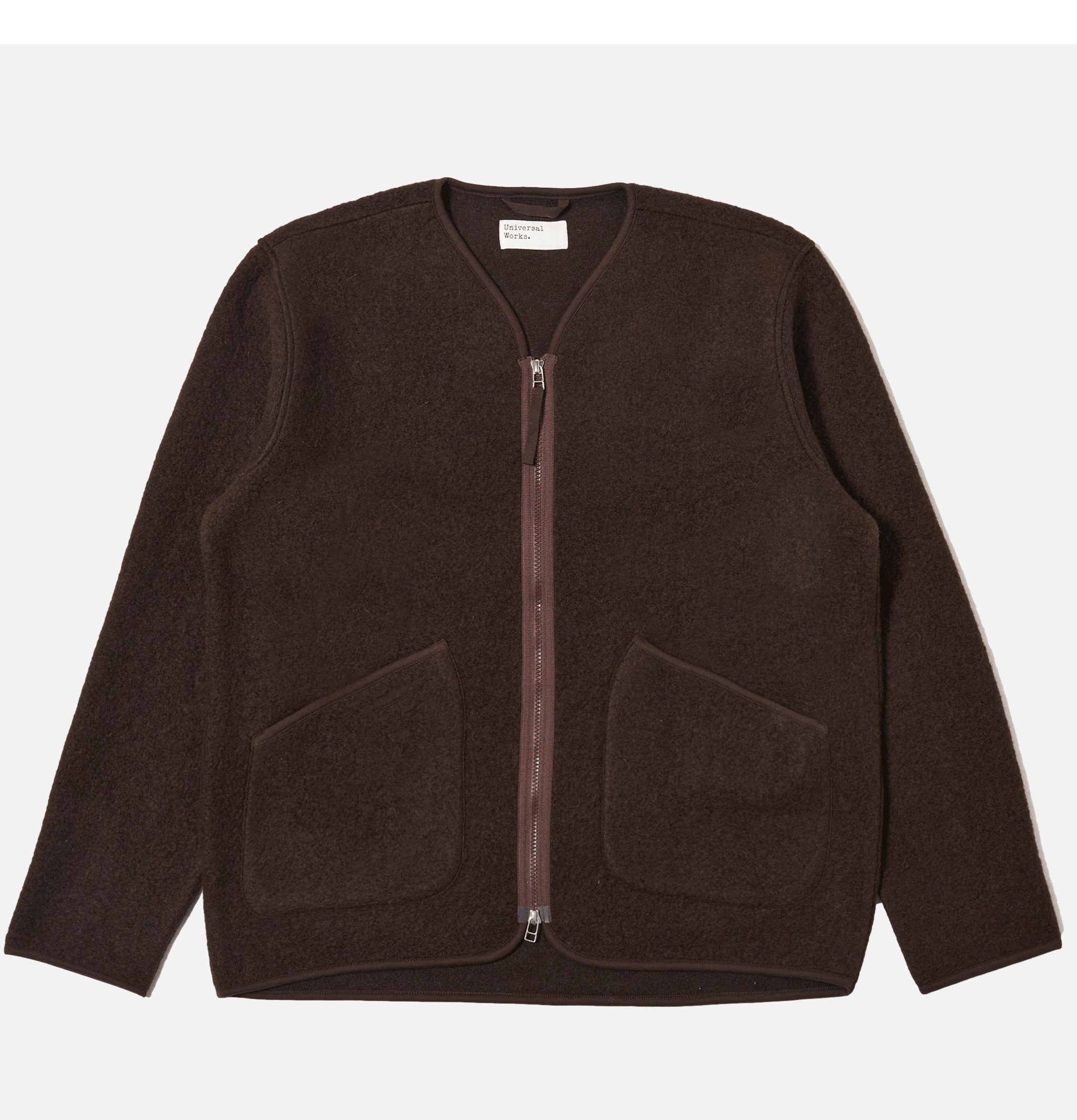 Universal Works Zip Liner Jacket Wool Brown