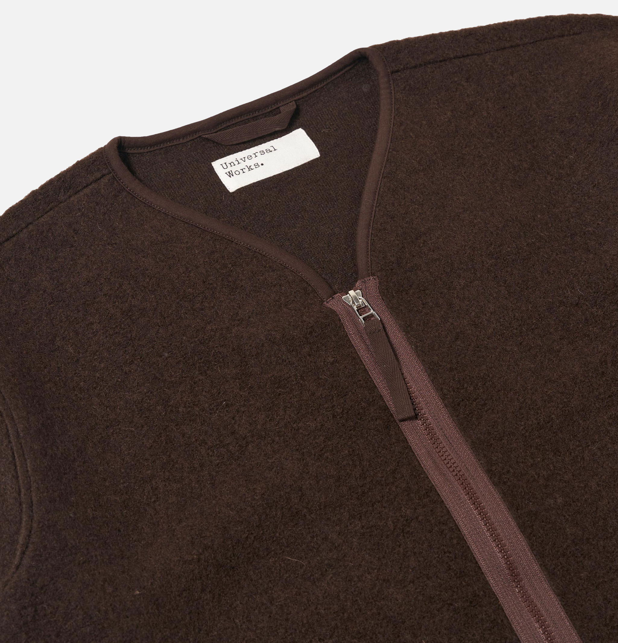 Universal Works Zip Liner Jacket Wool Brown