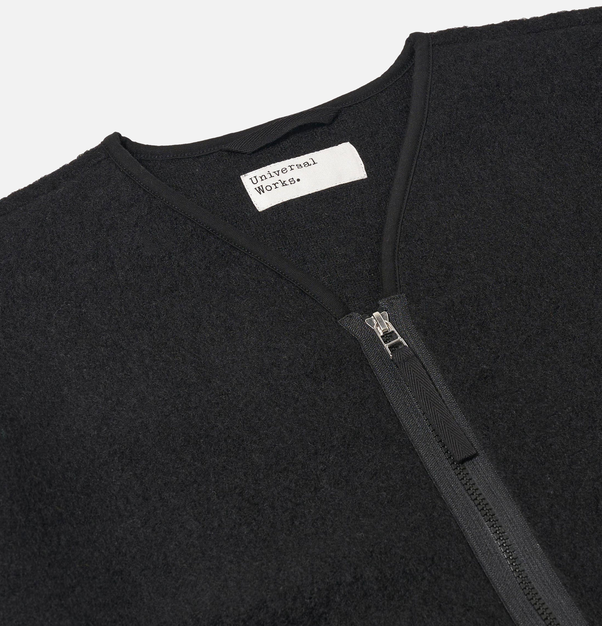 Universal Works Zip Liner Jacket Wool Black